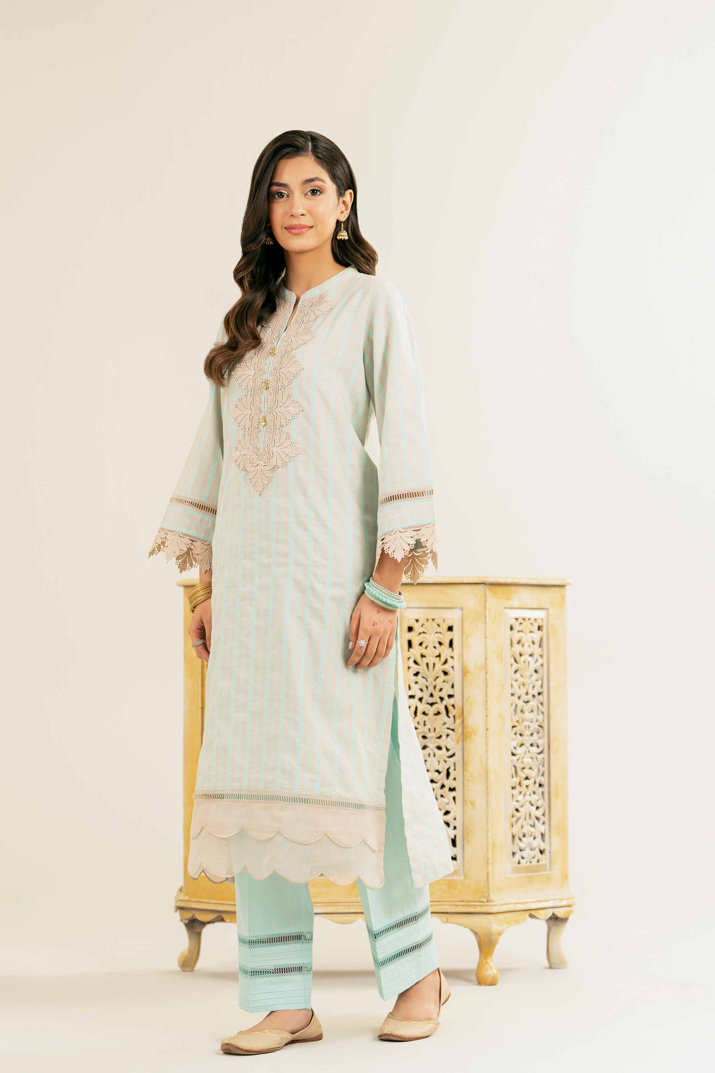 2 Piece - Embroidered Suit - PE25-26 - Image 5