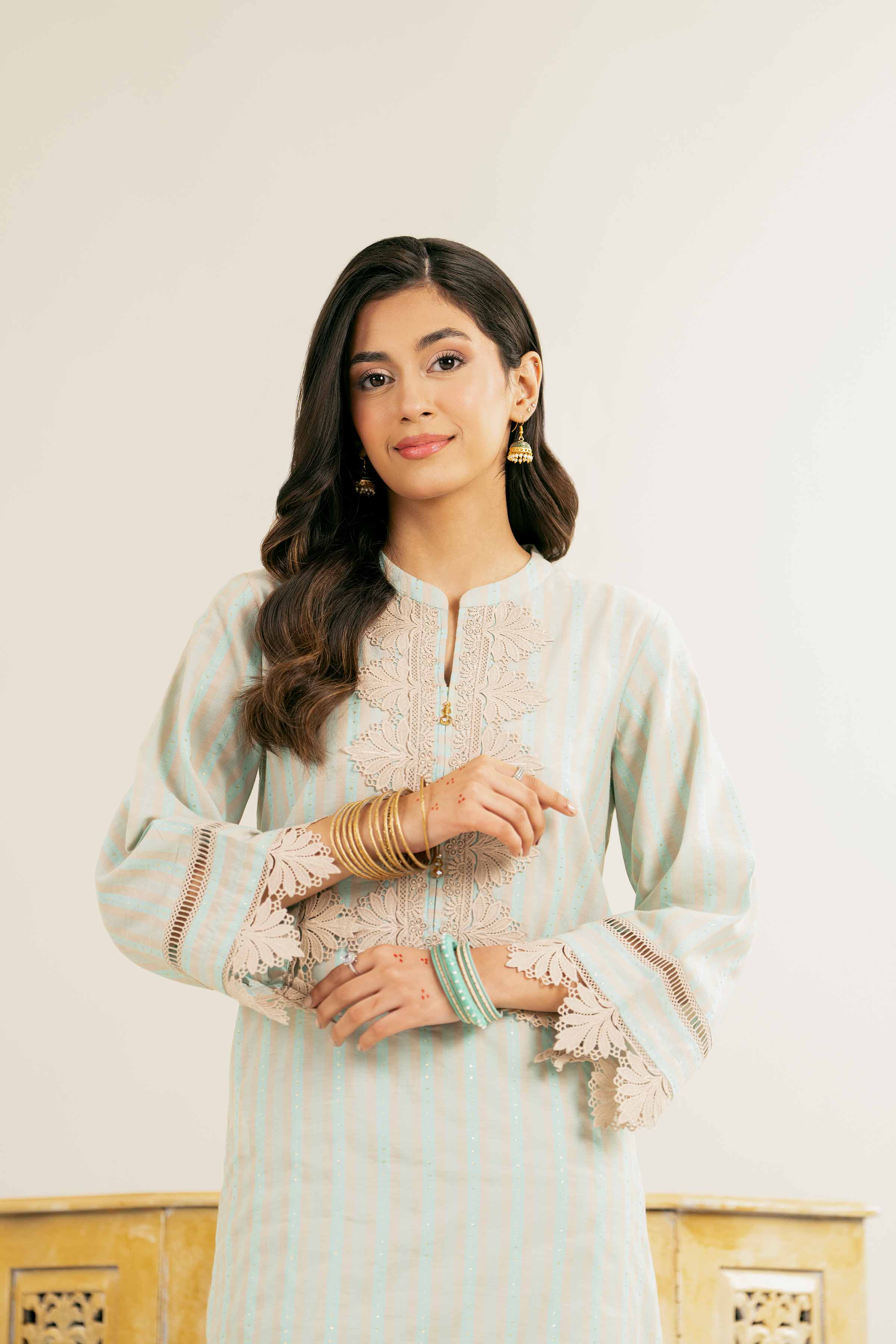2 Piece - Embroidered Suit - PE25-26 - Image 6