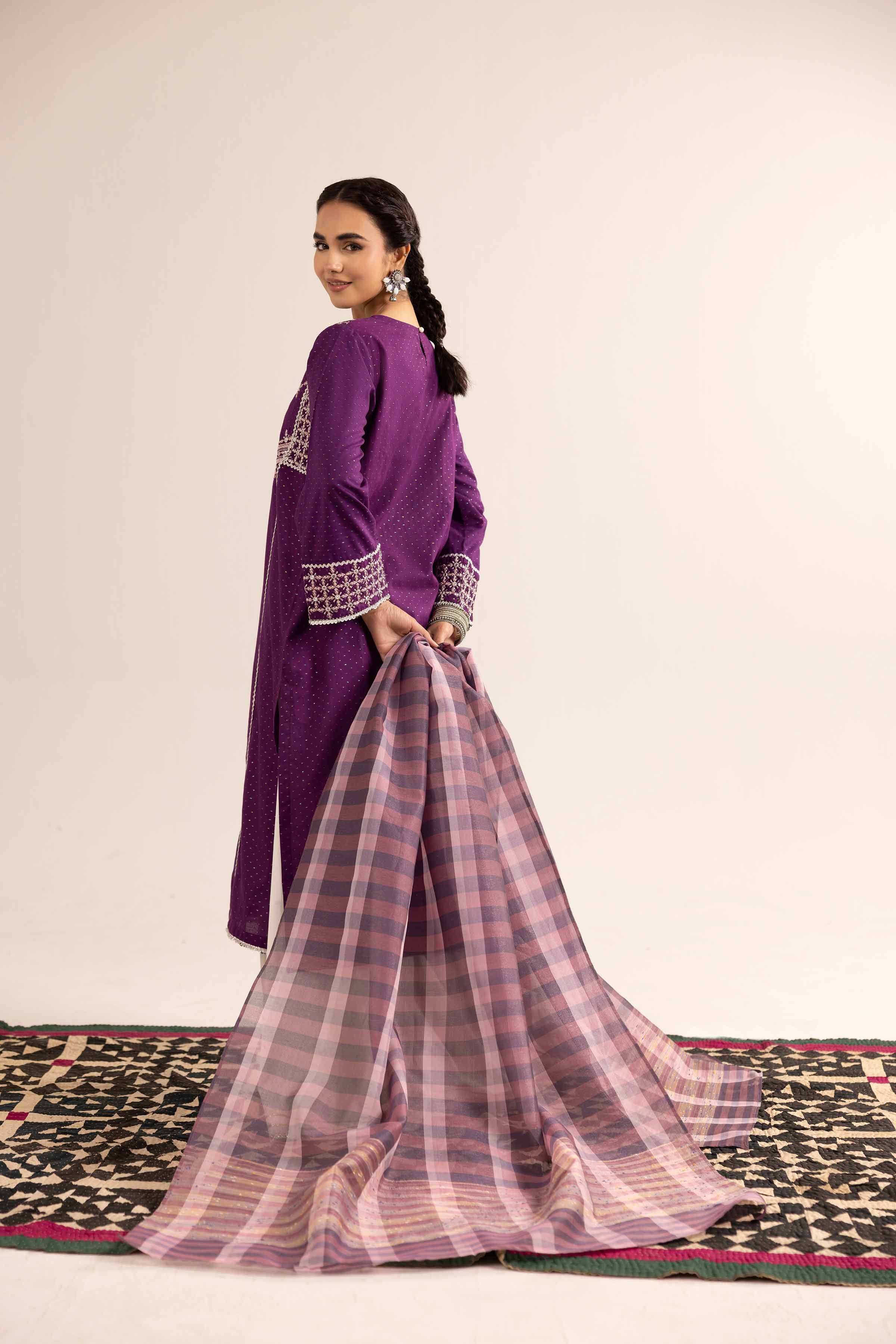 2 Piece - Embroidered Suit - PE25-262 - Image 3