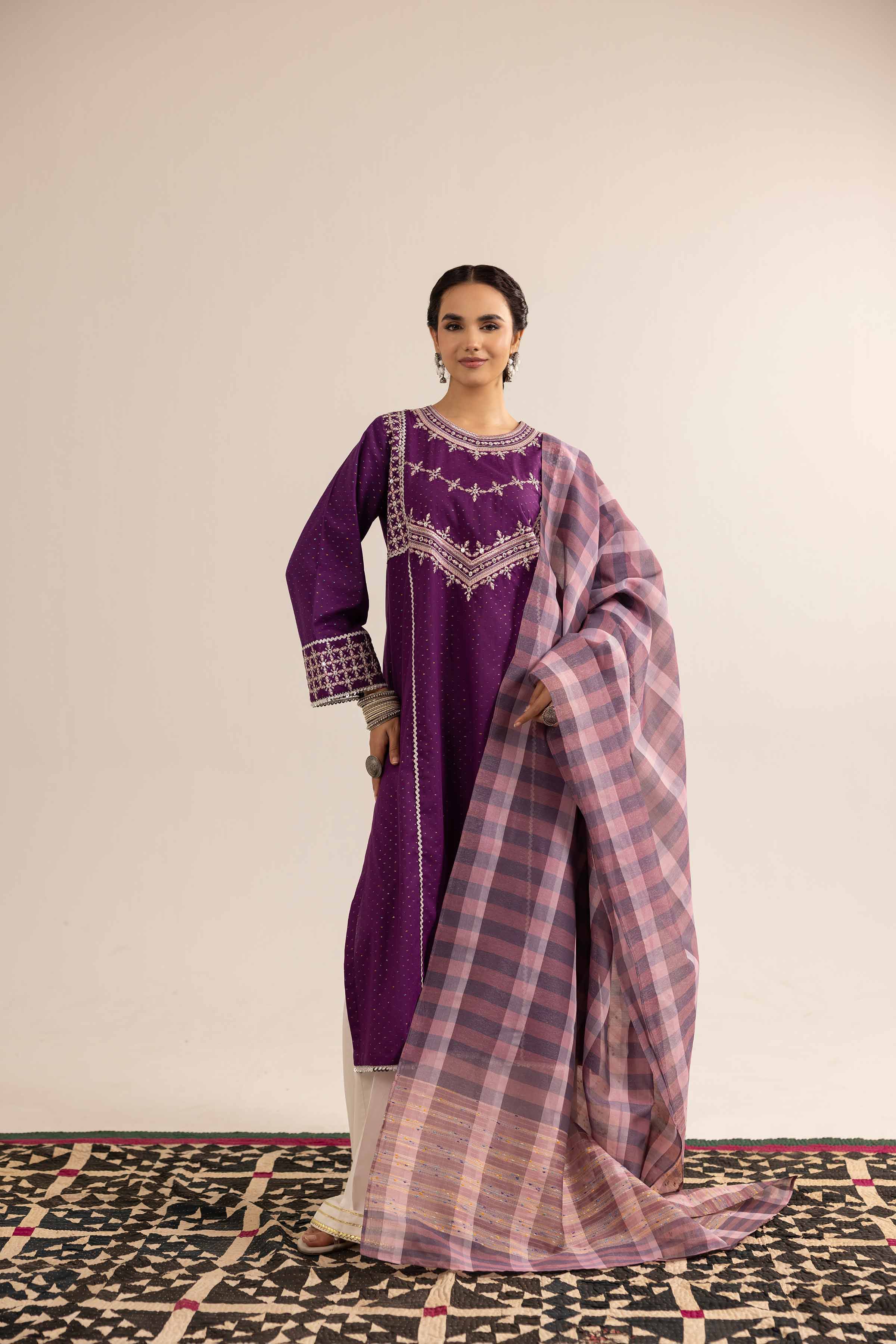2 Piece - Embroidered Suit - PE25-262 - Image 6