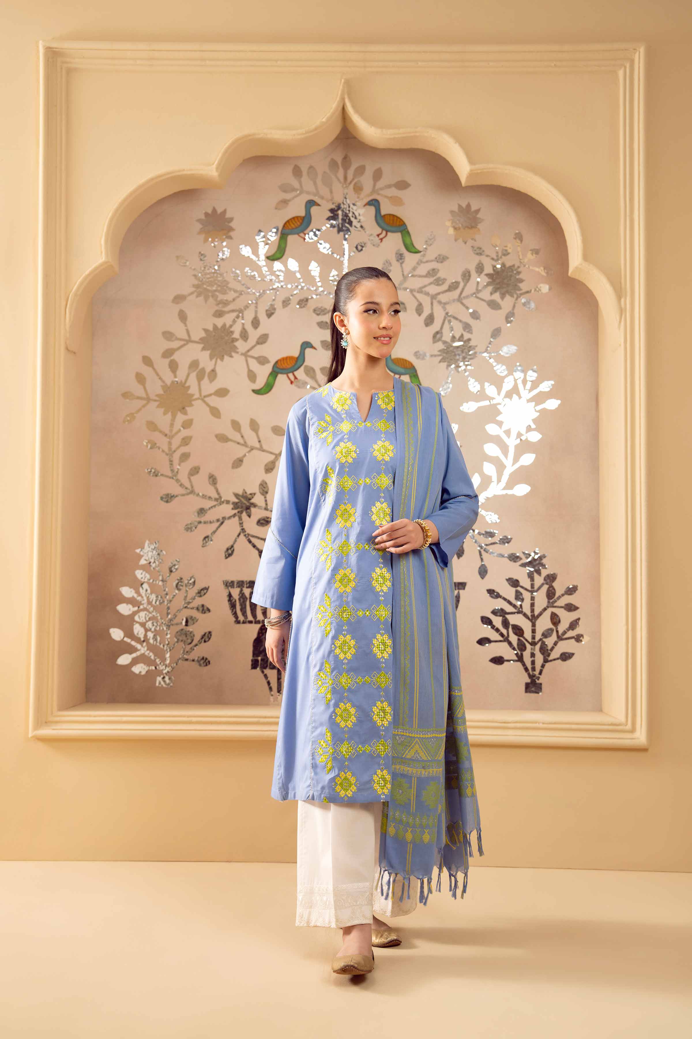 2 Piece - Embroidered Suit - PE25-292 - Image 5