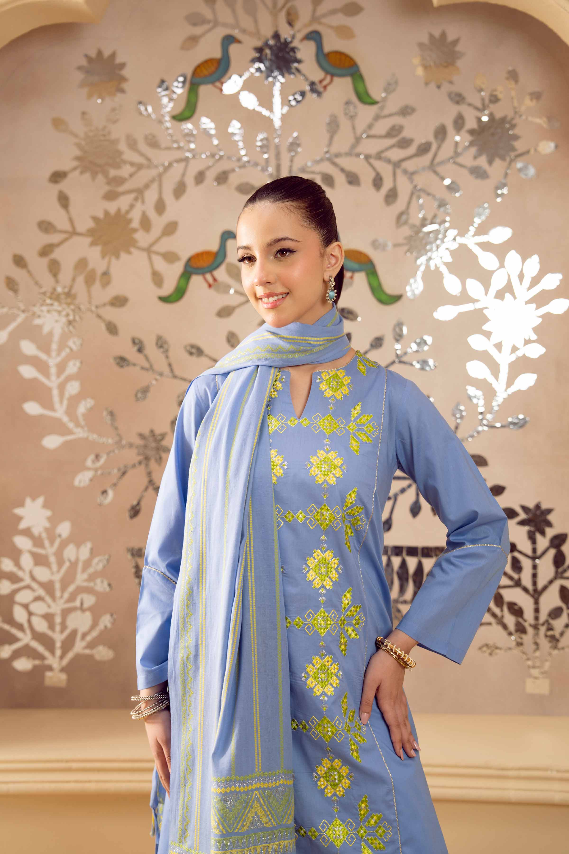 2 Piece - Embroidered Suit - PE25-292 - Image 7