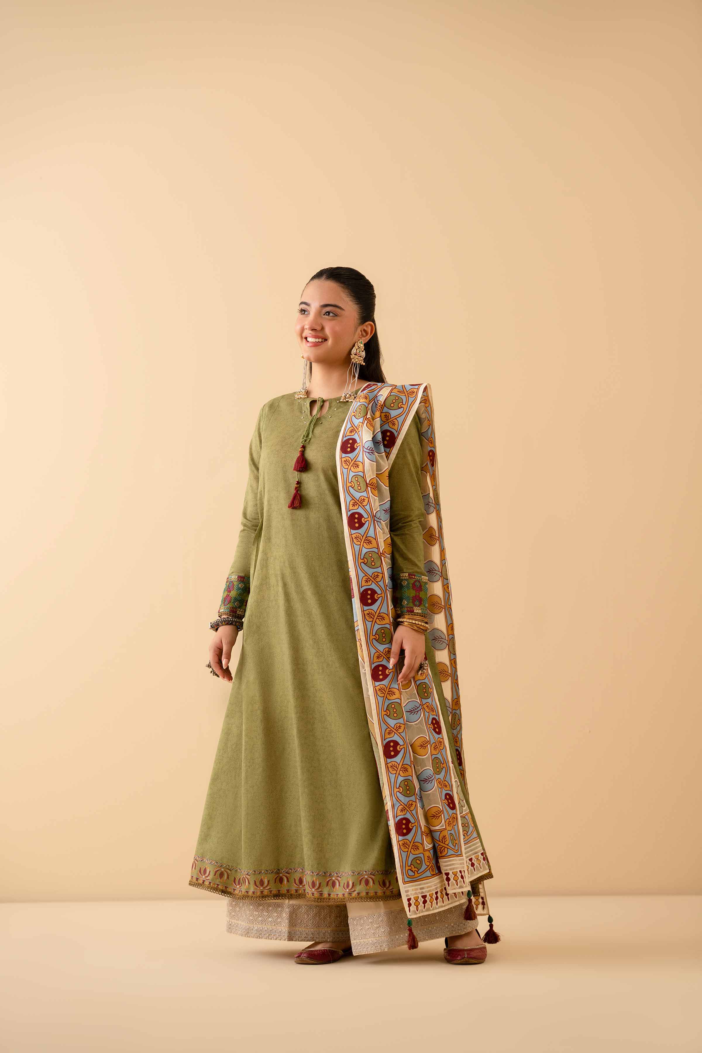 2 Piece - Printed Embroidered Suit - PE25-314 - Image 4