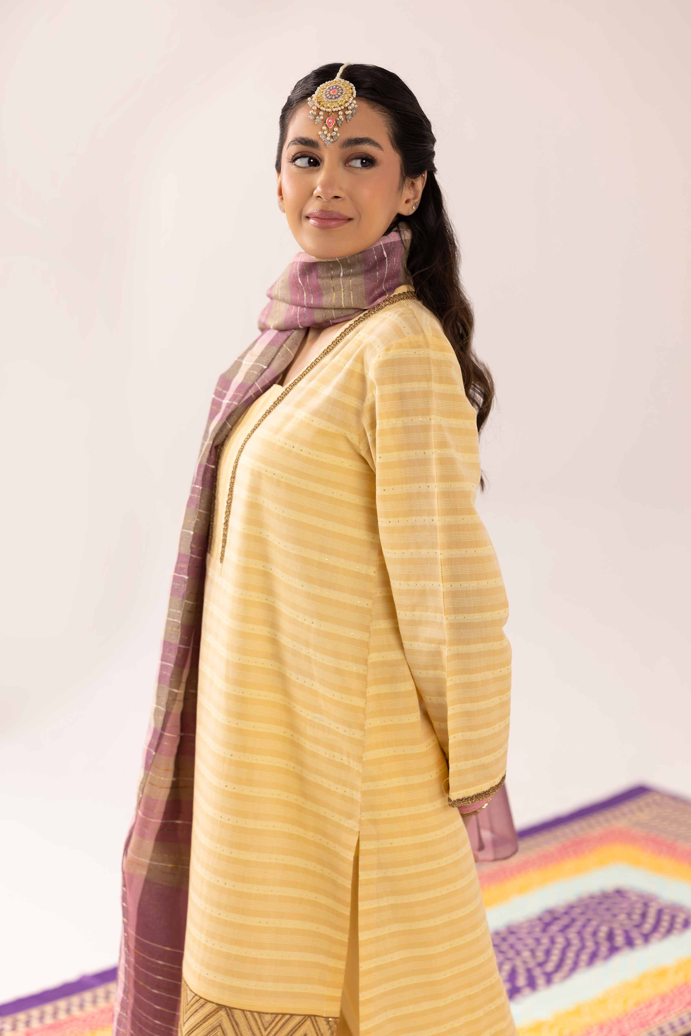 3 Piece - Embroidered Suit - PE25-317 - Image 2