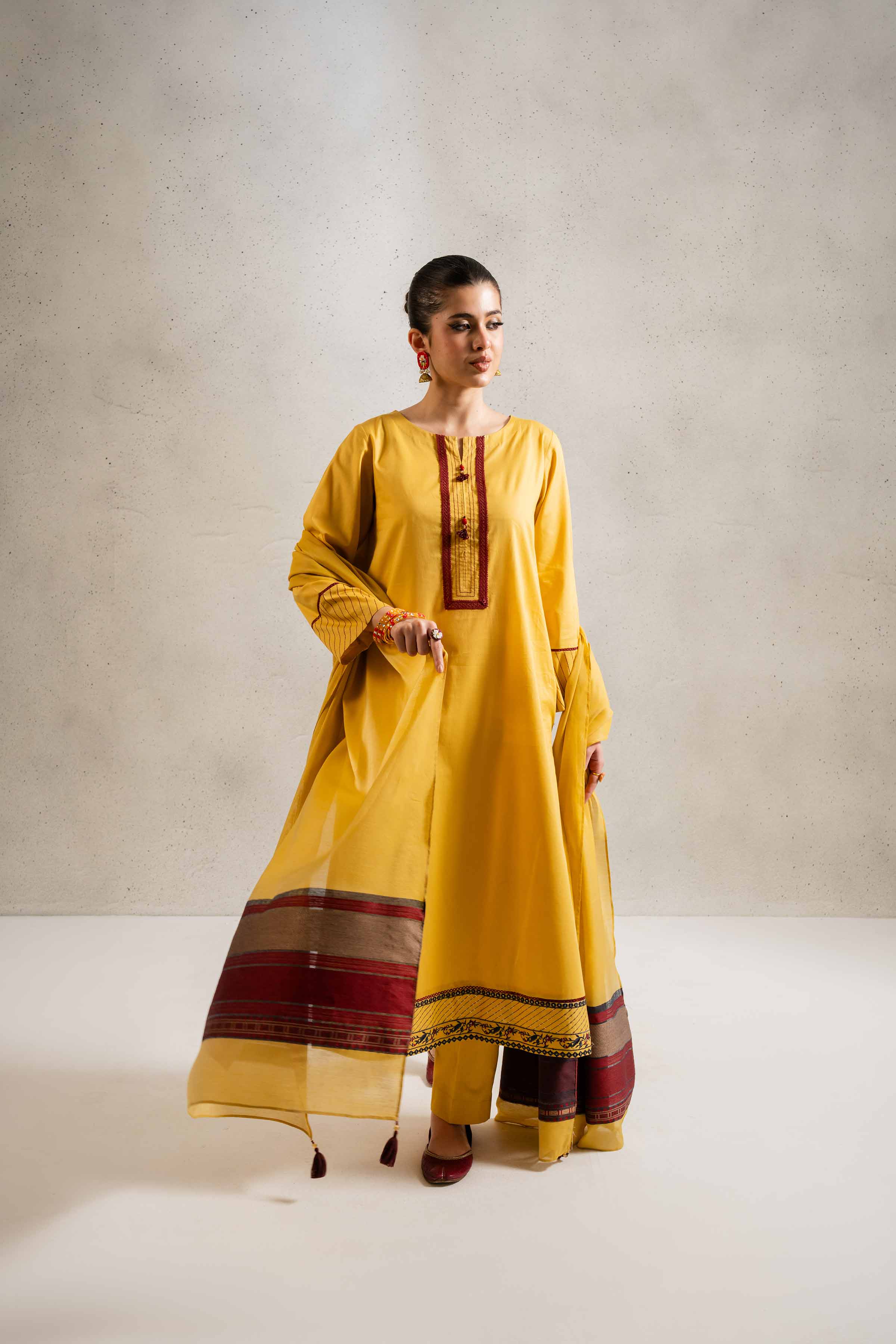 3 Piece - Embroidered Suit - PE25-318 - Image 7