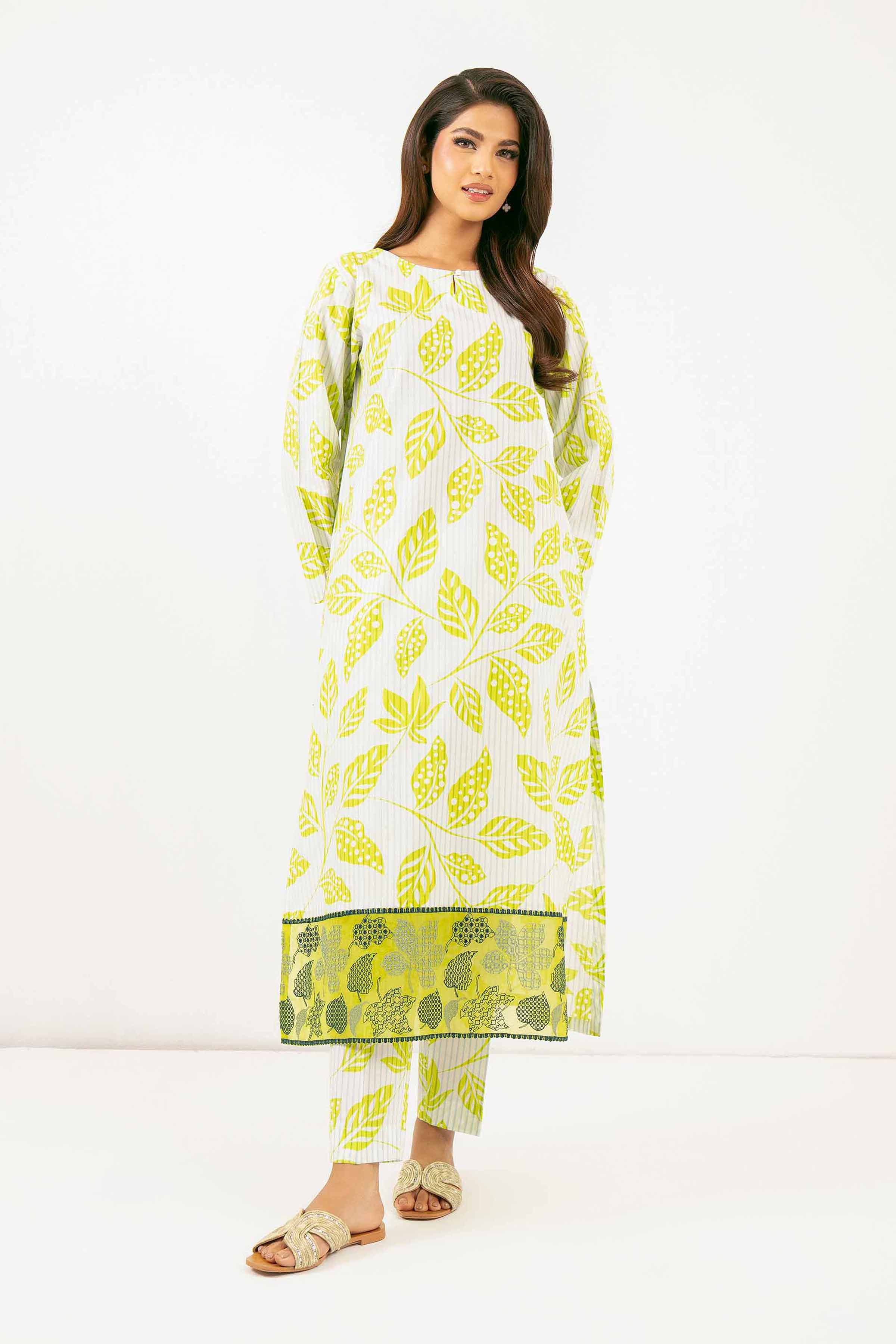 2 Piece - Printed Embroidered Suit - PE25-330 - Image 2
