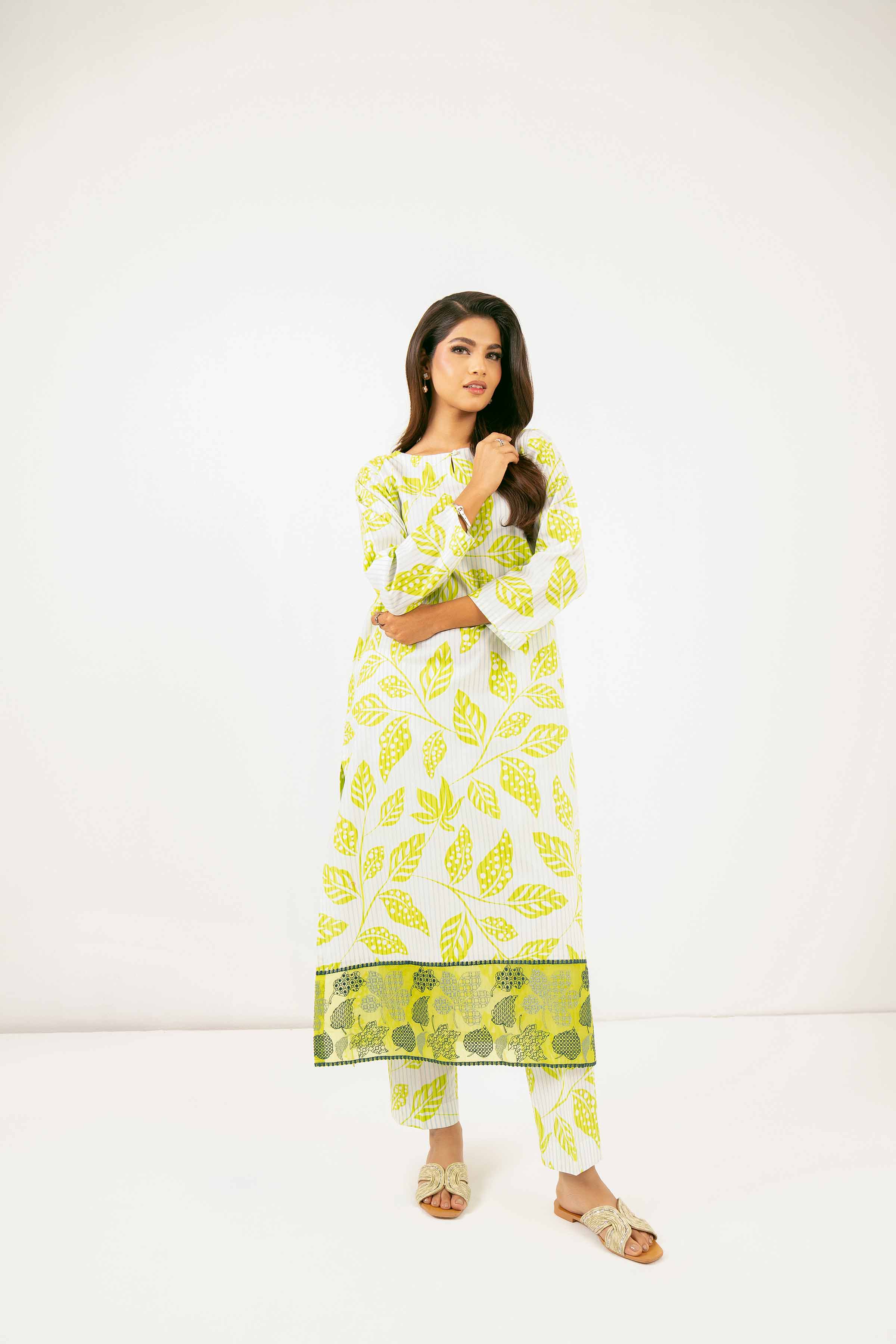 2 Piece - Printed Embroidered Suit - PE25-330 - Image 5