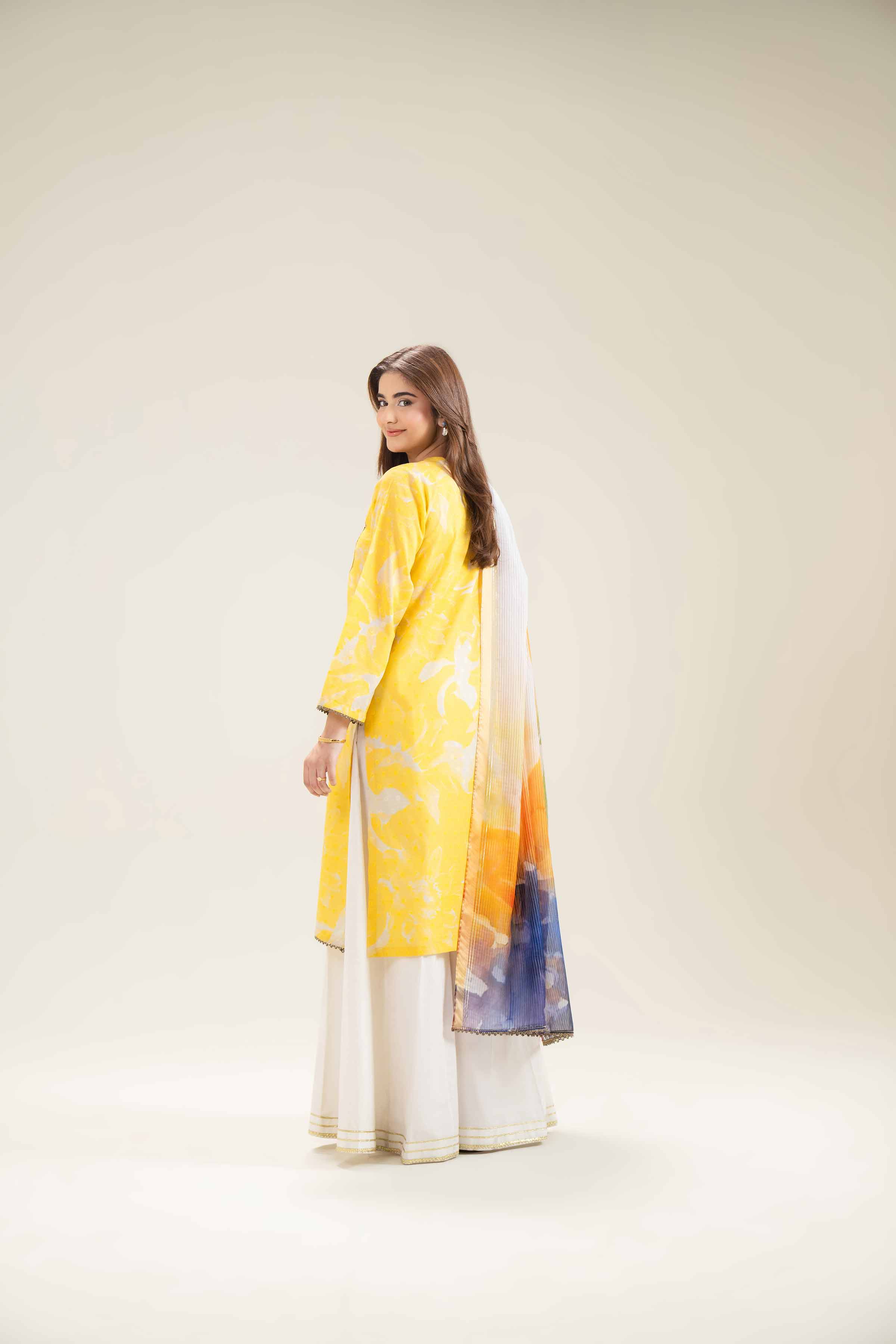 2 Piece - Printed Embroidered Suit - PE25-336 - Image 3