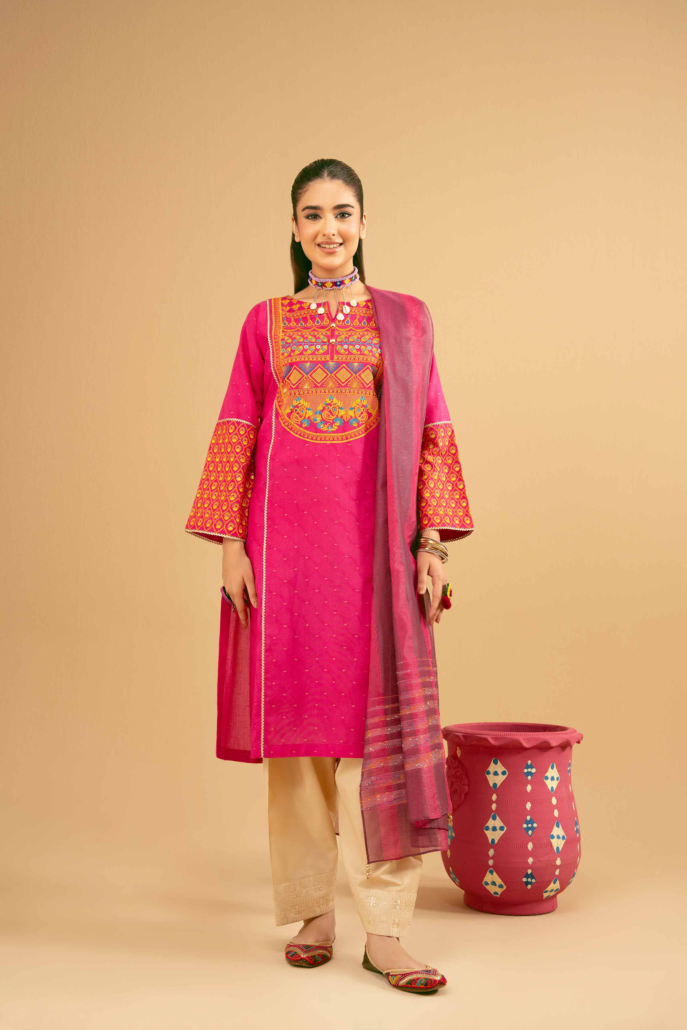 2 Piece - Embroidered Suit - PE25-361 - Image 6