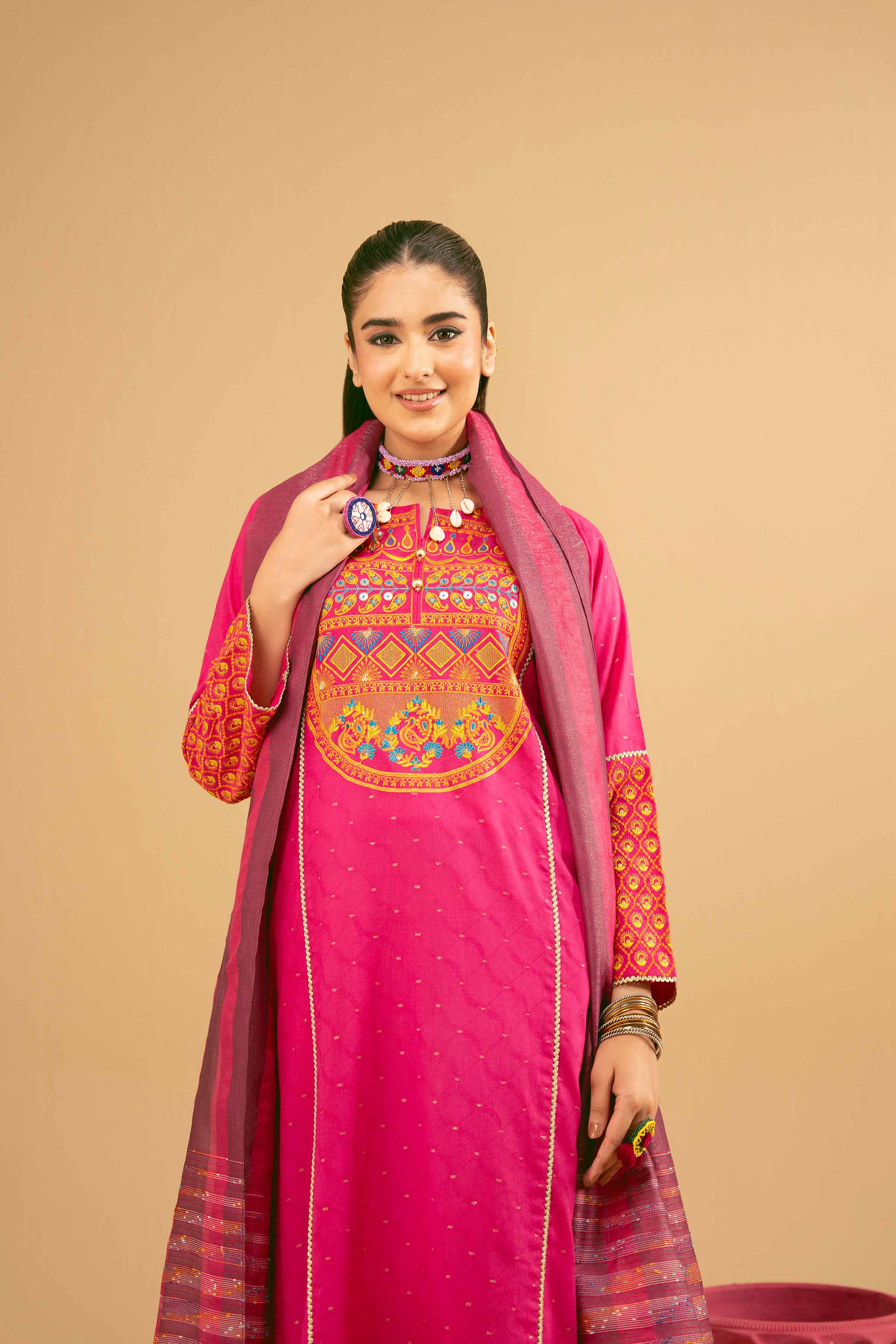 2 Piece - Embroidered Suit - PE25-361 - Image 7