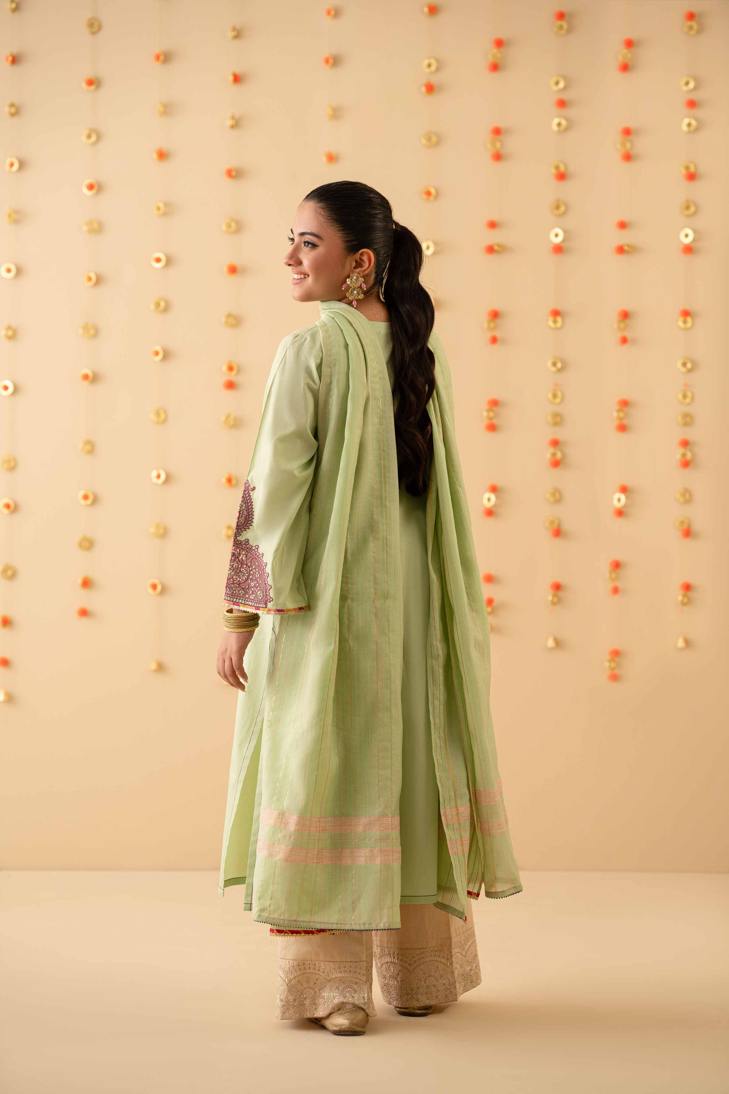 2 Piece - Embroidered Suit - PE25-383 - Image 3