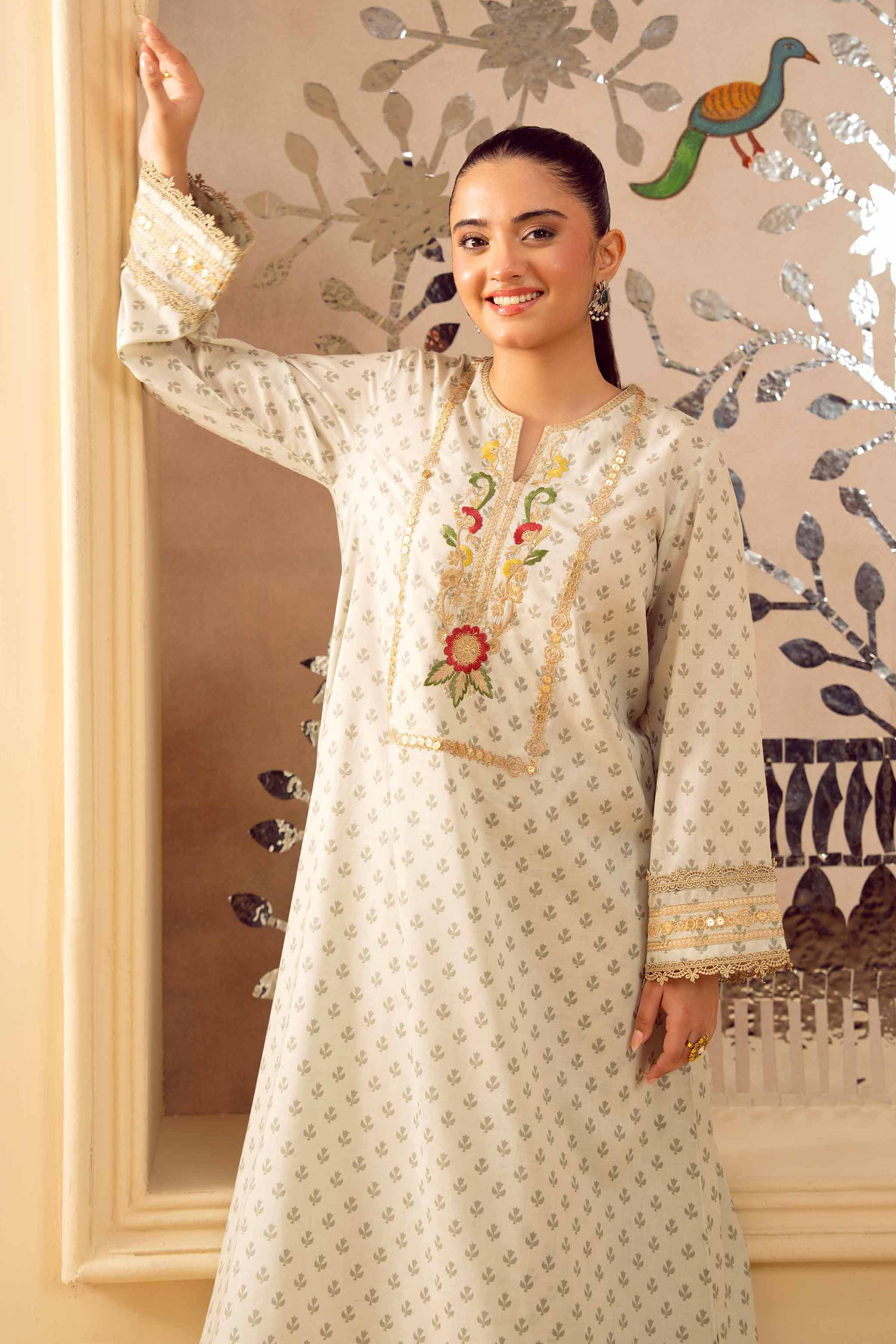 2 Piece - Printed Embroidered Suit - PE25-425 - Image 2