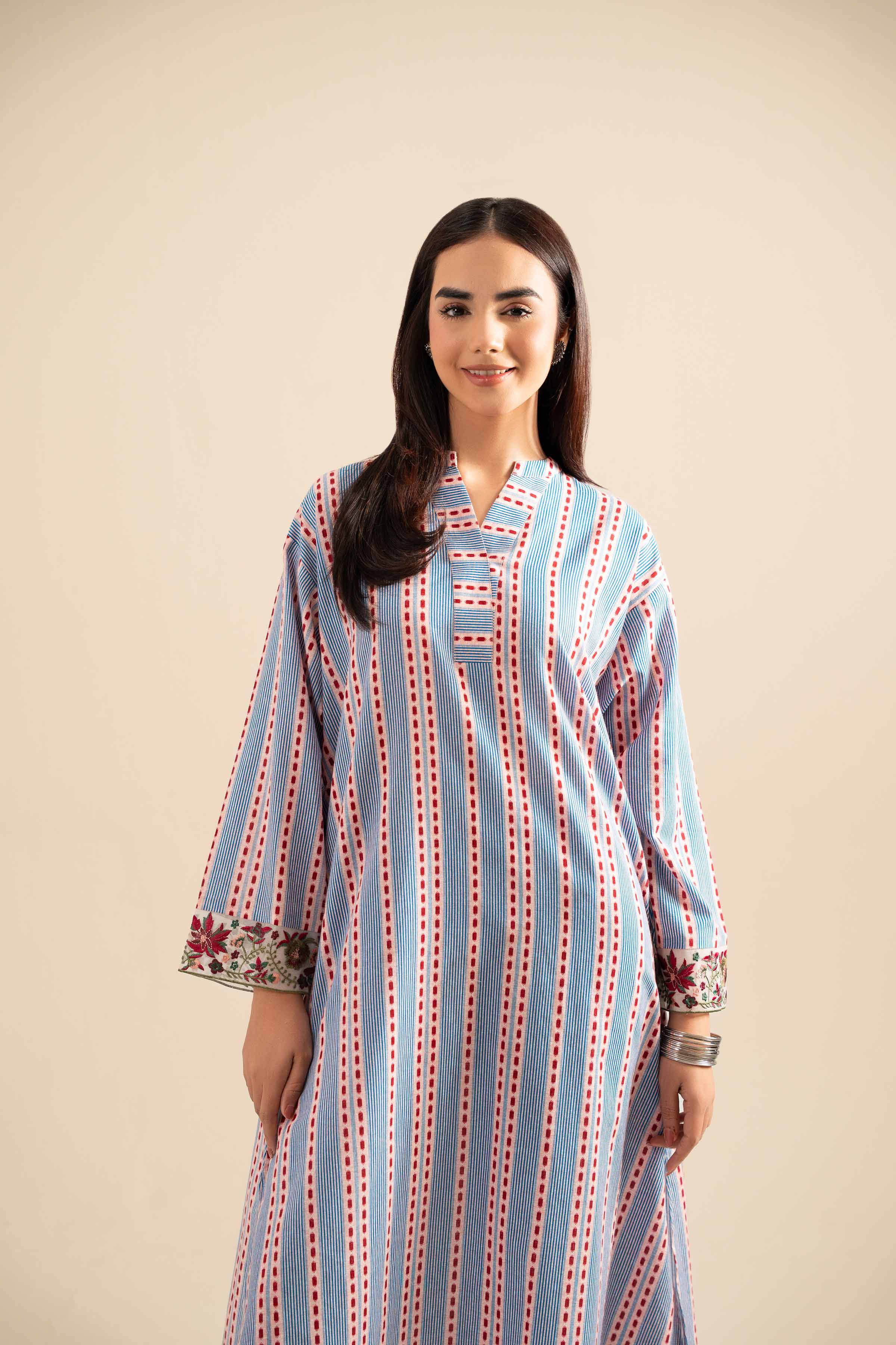2 Piece - Printed Embroidered Suit - PE25-426 - Image 4