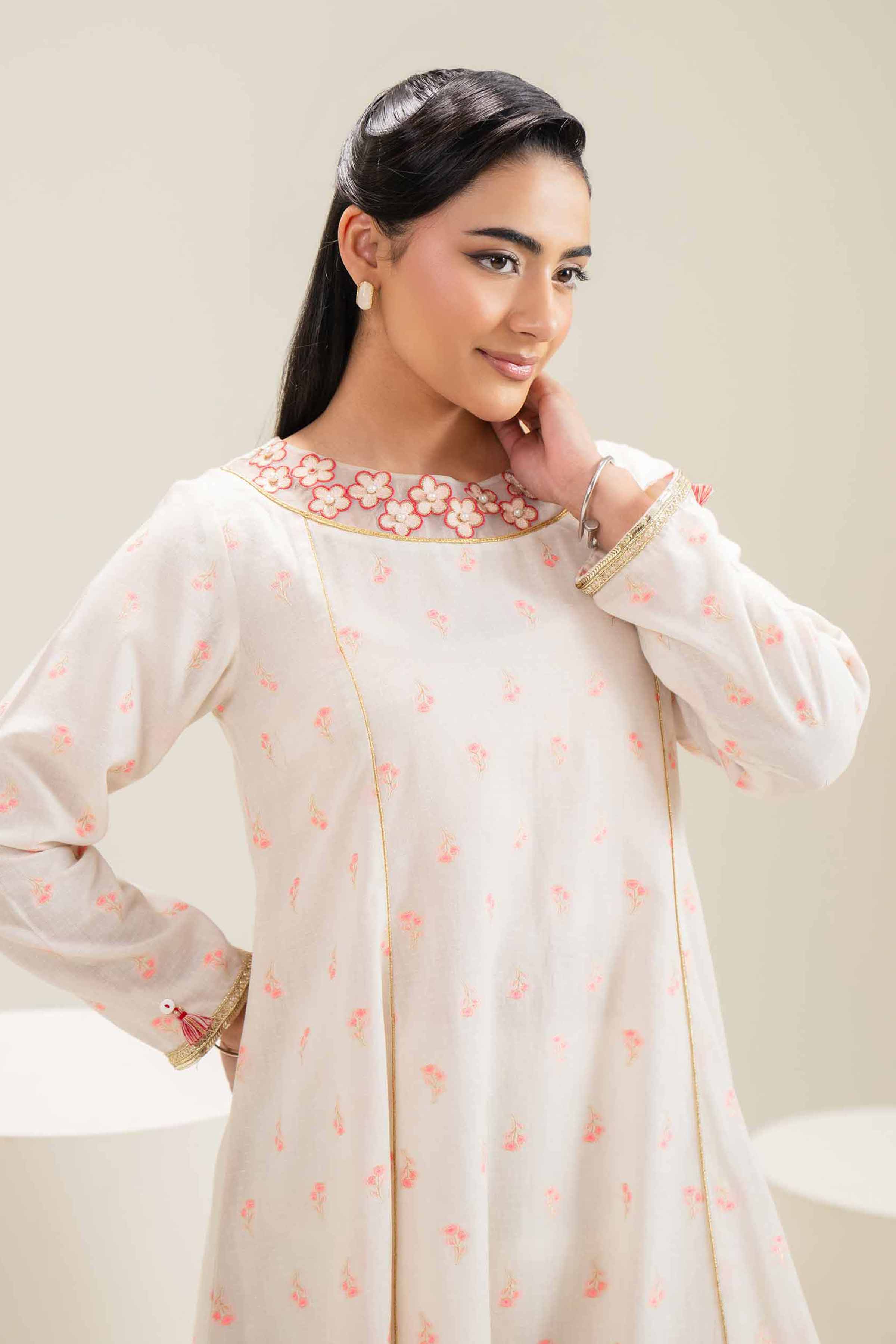 2 Piece - Embroidered Suit - PE25-44 - Image 2
