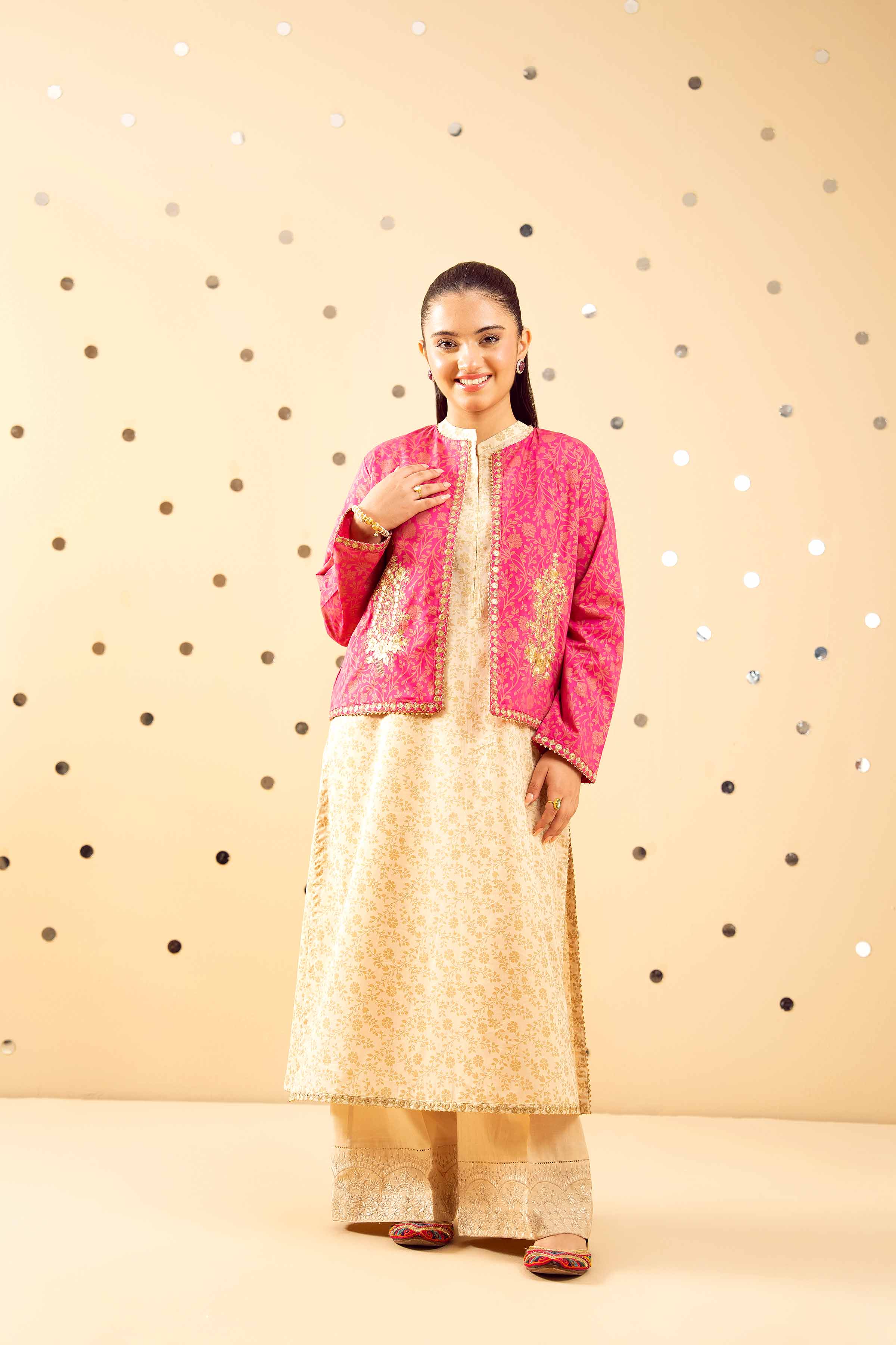 2 Piece - Printed Embroidered Suit - PE25-476 - Image 4