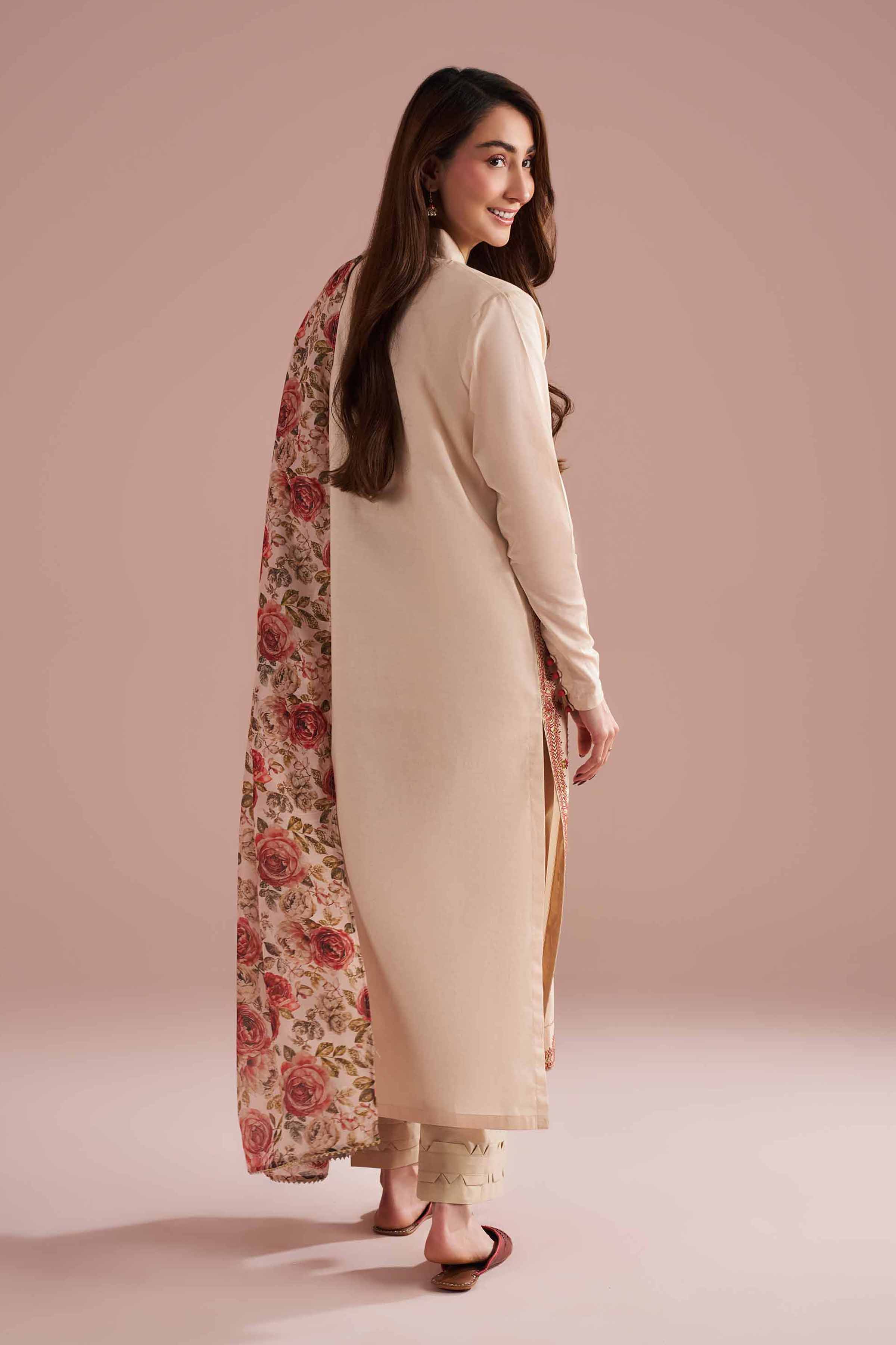 2 Piece - Printed Embroidered Suit - PE26-141 - Image 3