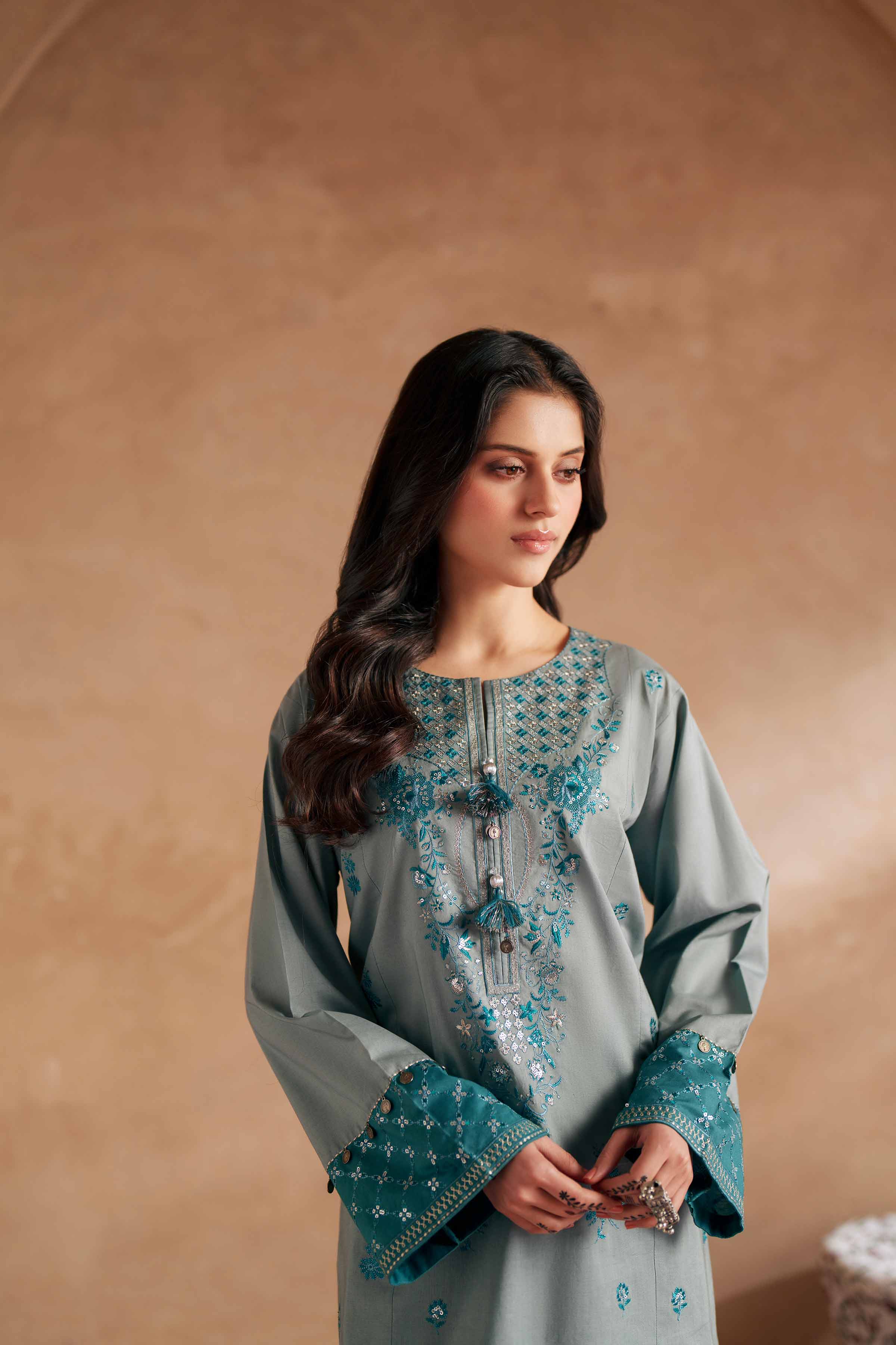 2 Piece - Embroidered Suit - PE26-236 - Image 7