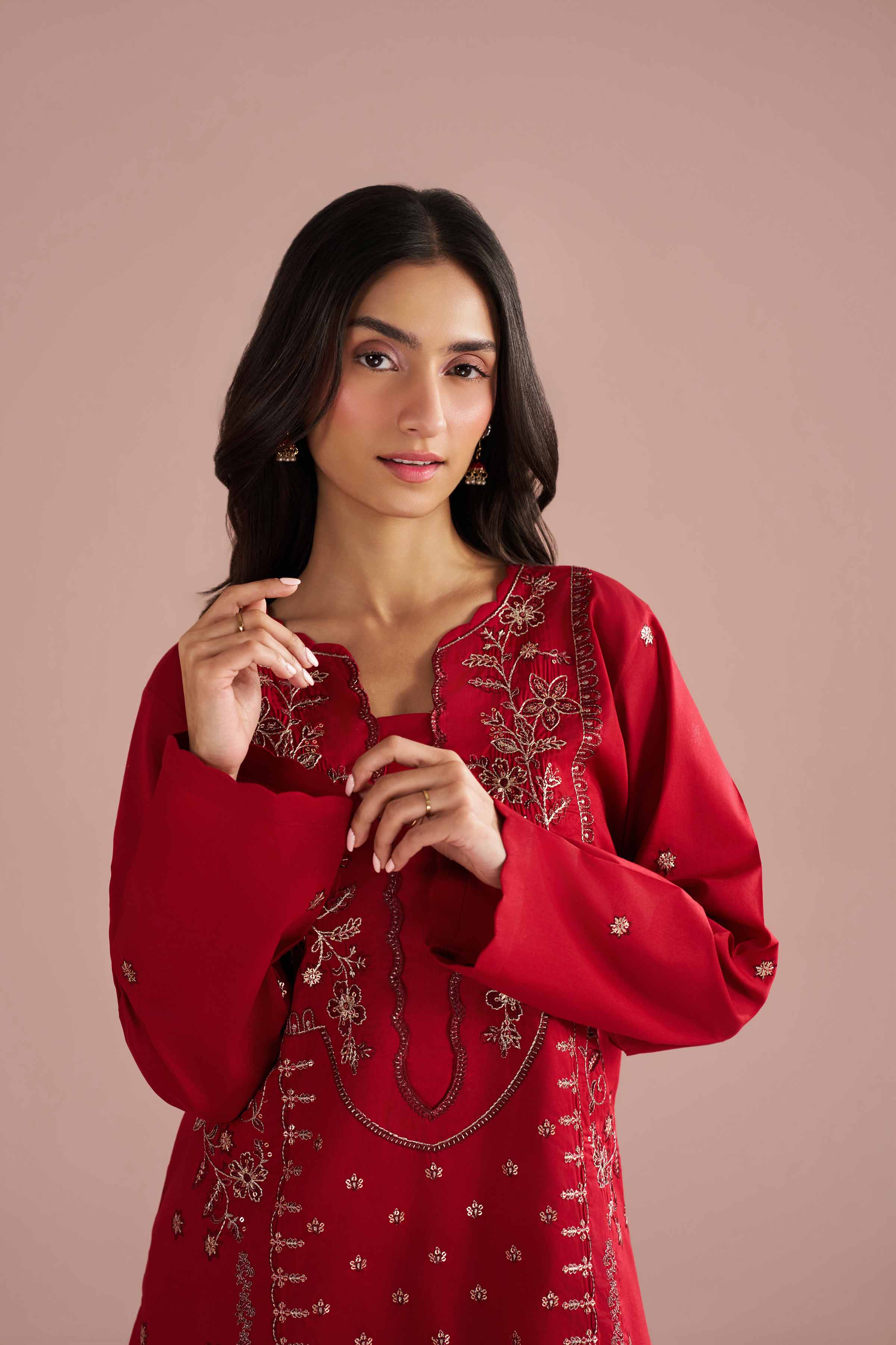 2 Piece - Embroidered Suit - PE26-237 - Image 5