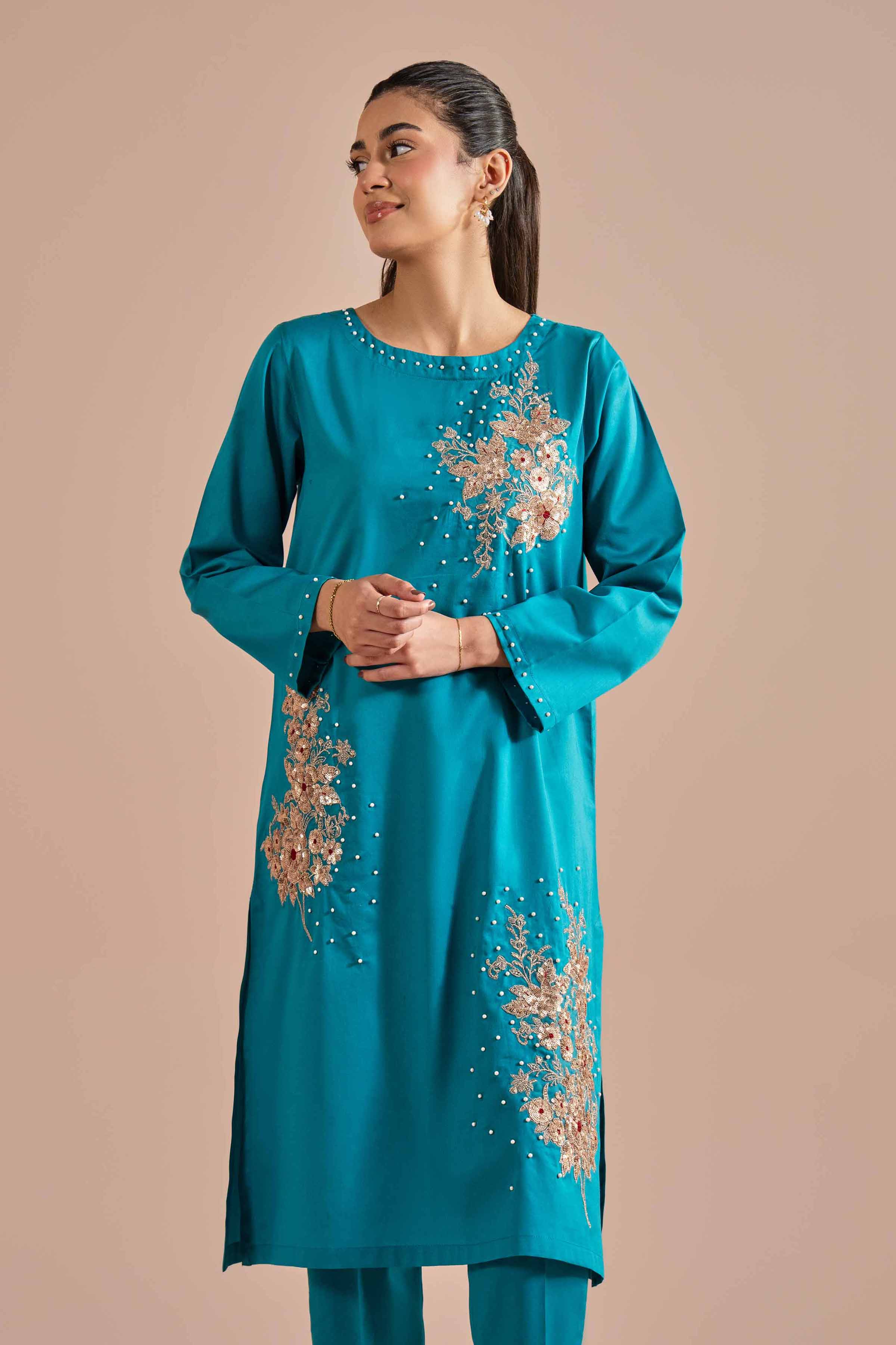 2 Piece - Embroidered Suit - PE26-246 - Image 3