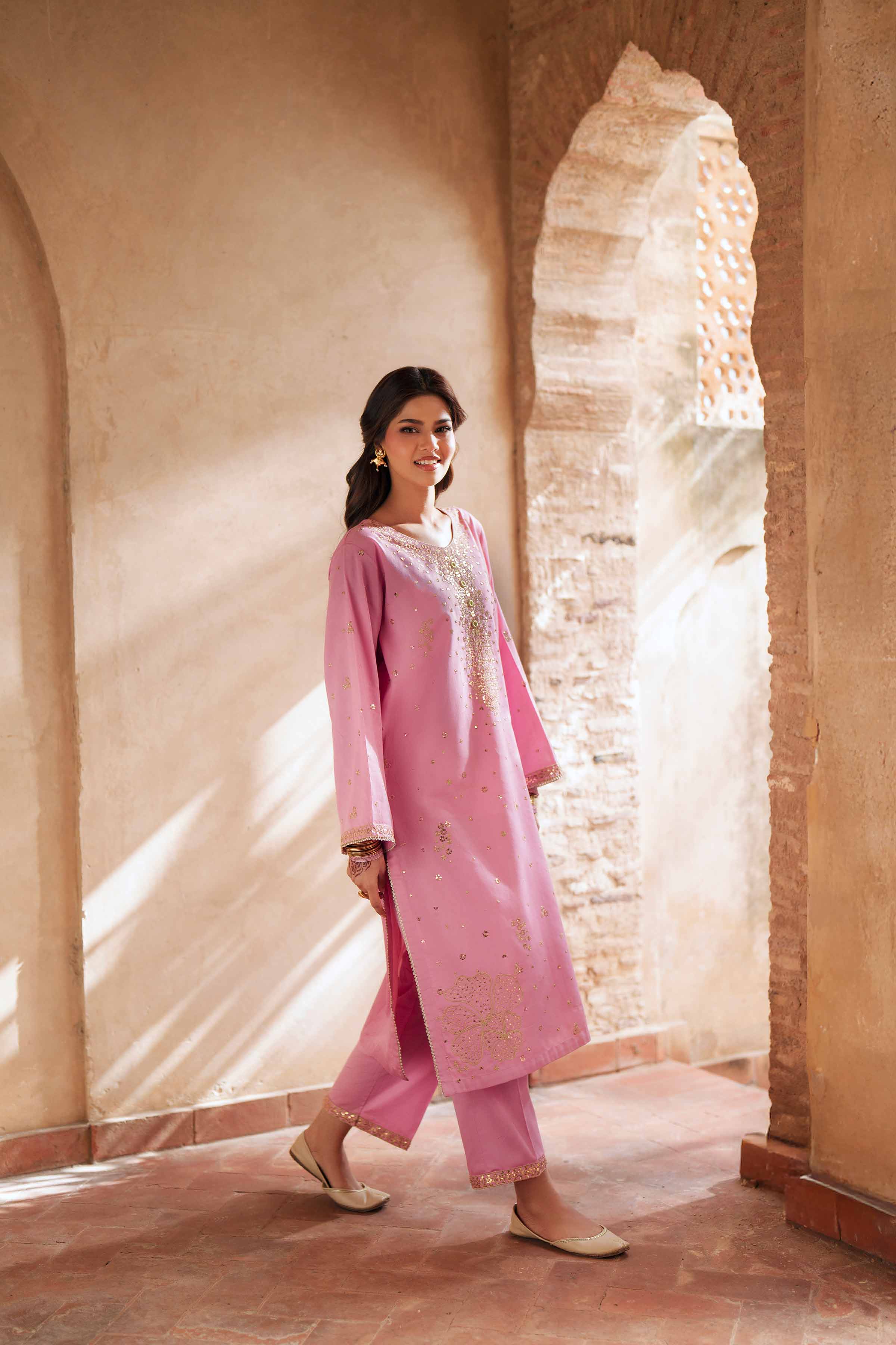 2 Piece - Embroidered Suit - PE26-248 - Image 8