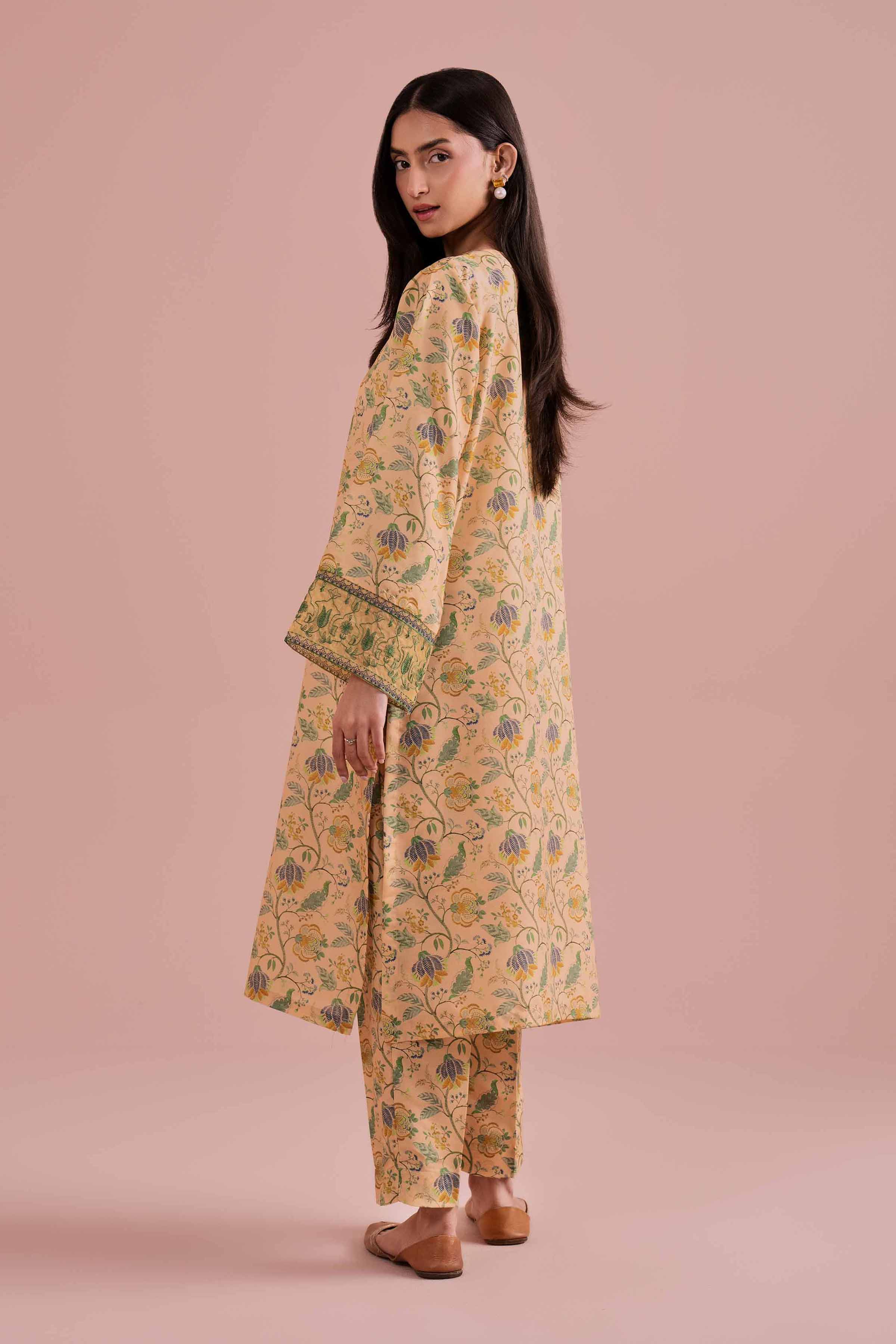 2 Piece - Printed Embroidered Suit - PE26-29 - Image 5