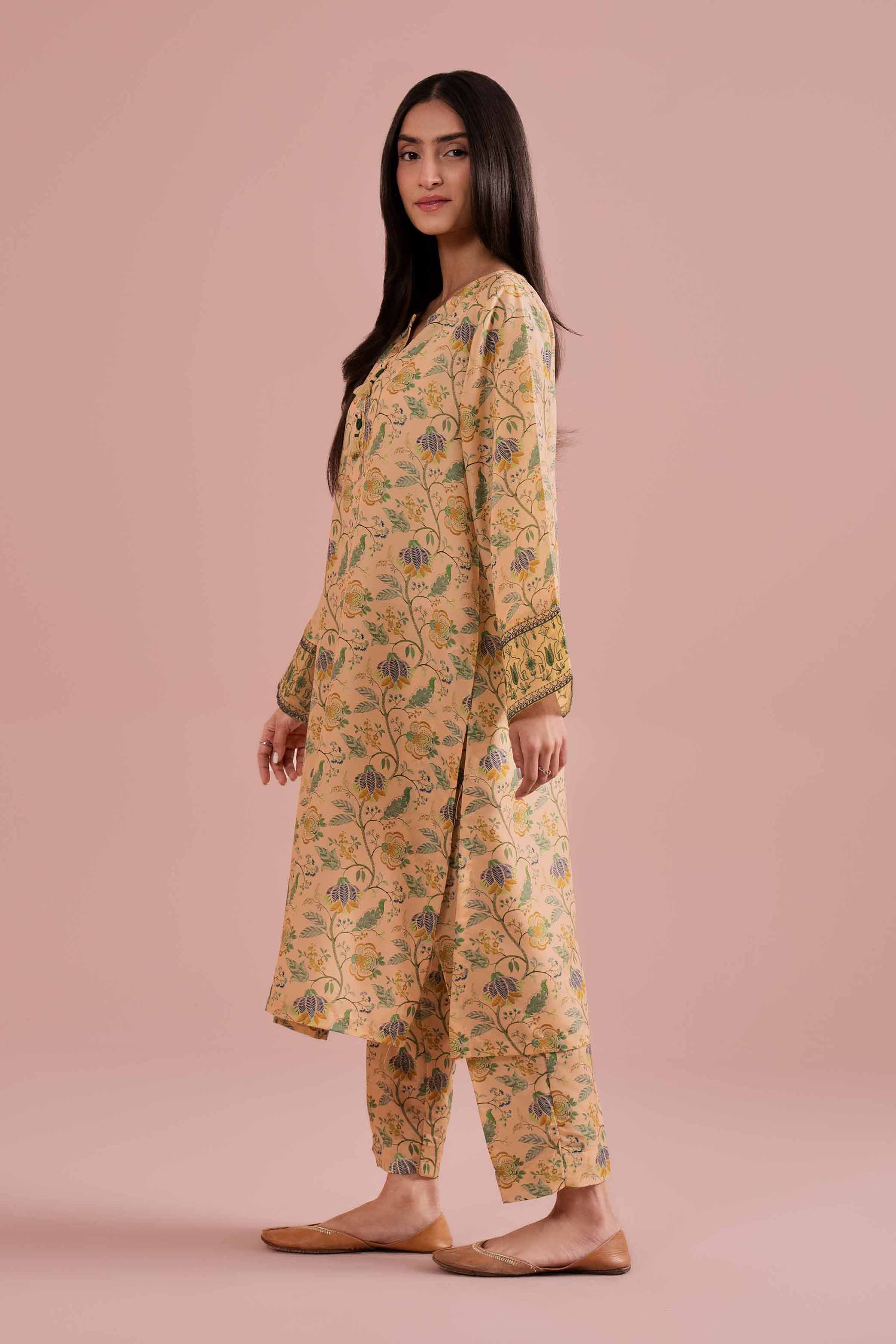 2 Piece - Printed Embroidered Suit - PE26-29 - Image 6