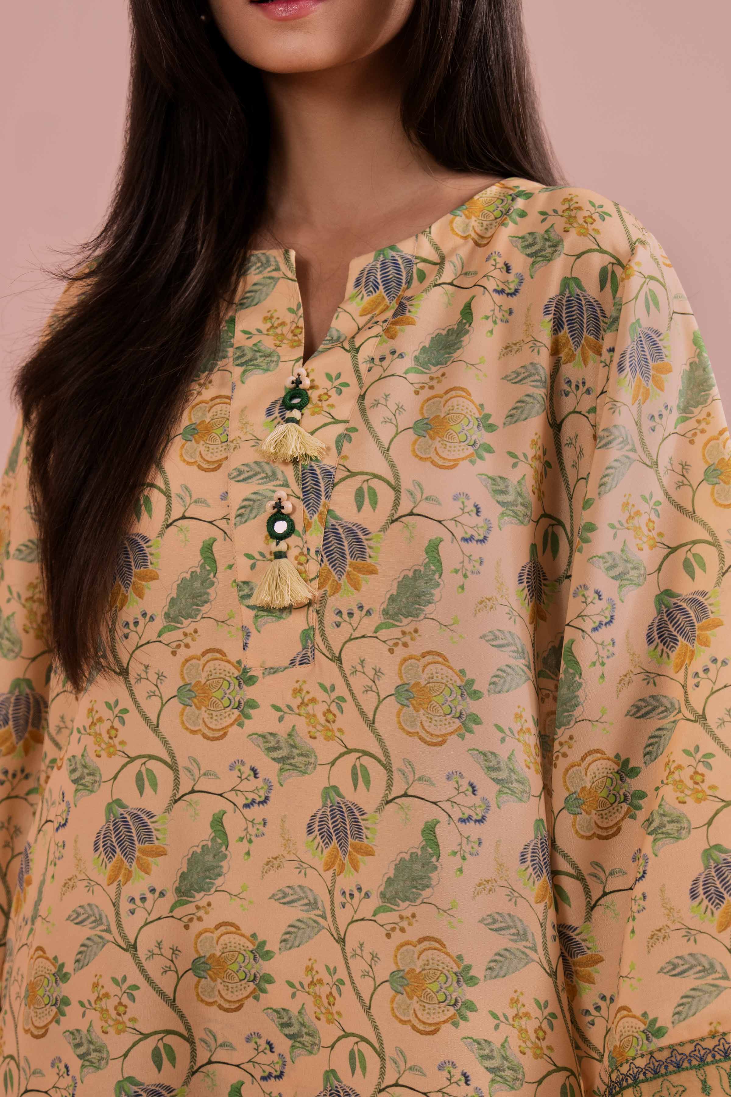 2 Piece - Printed Embroidered Suit - PE26-29 - Image 7