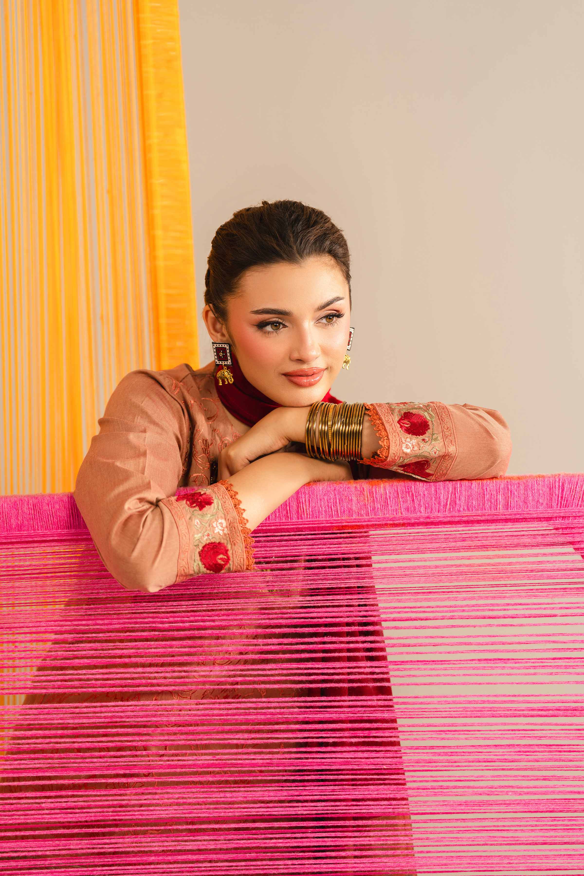 3 Piece - Embroidered Suit - PE26-310 - Image 4