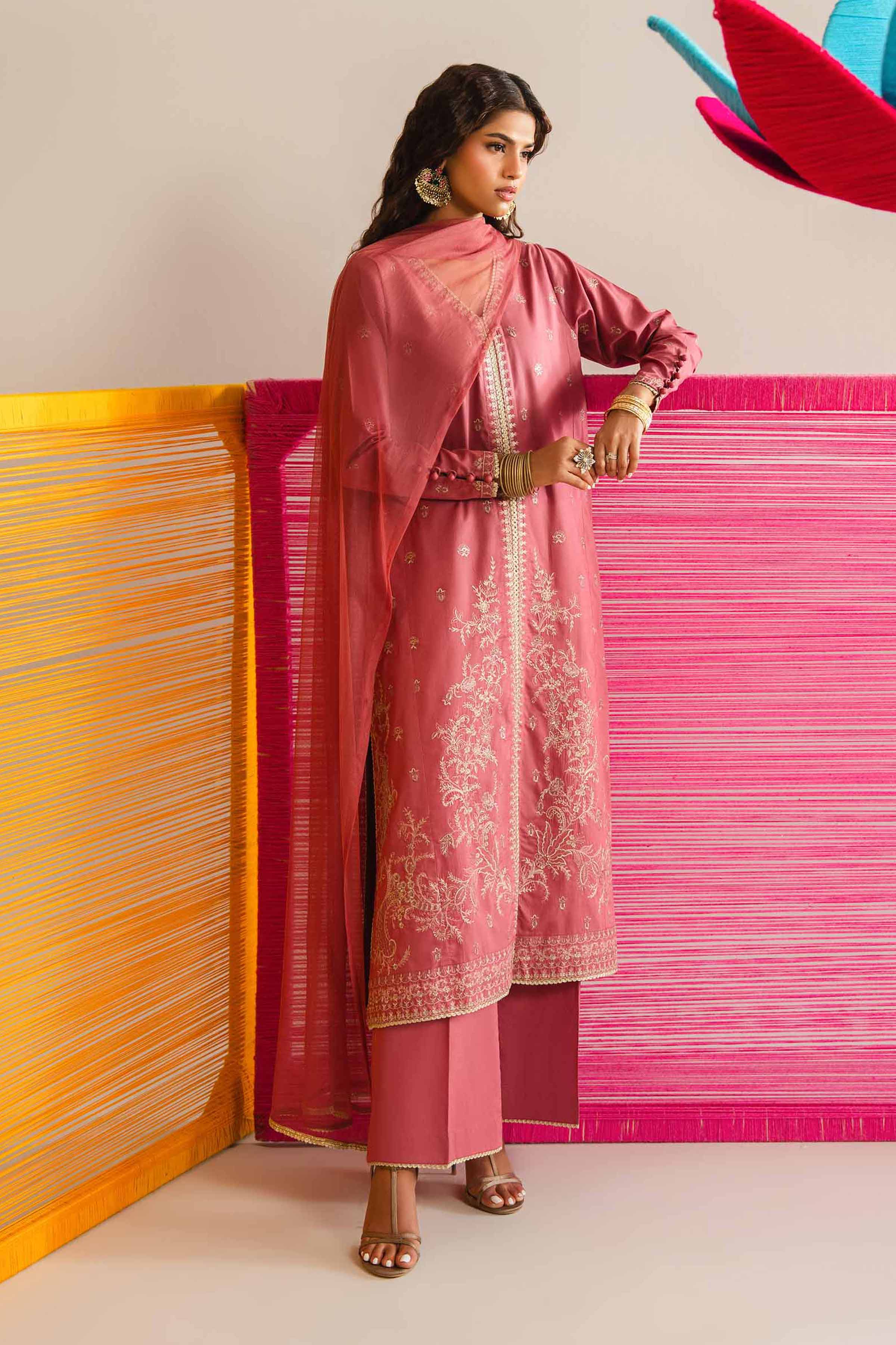 3 Piece - Embroidered Suit - PE26-326 - Image 2