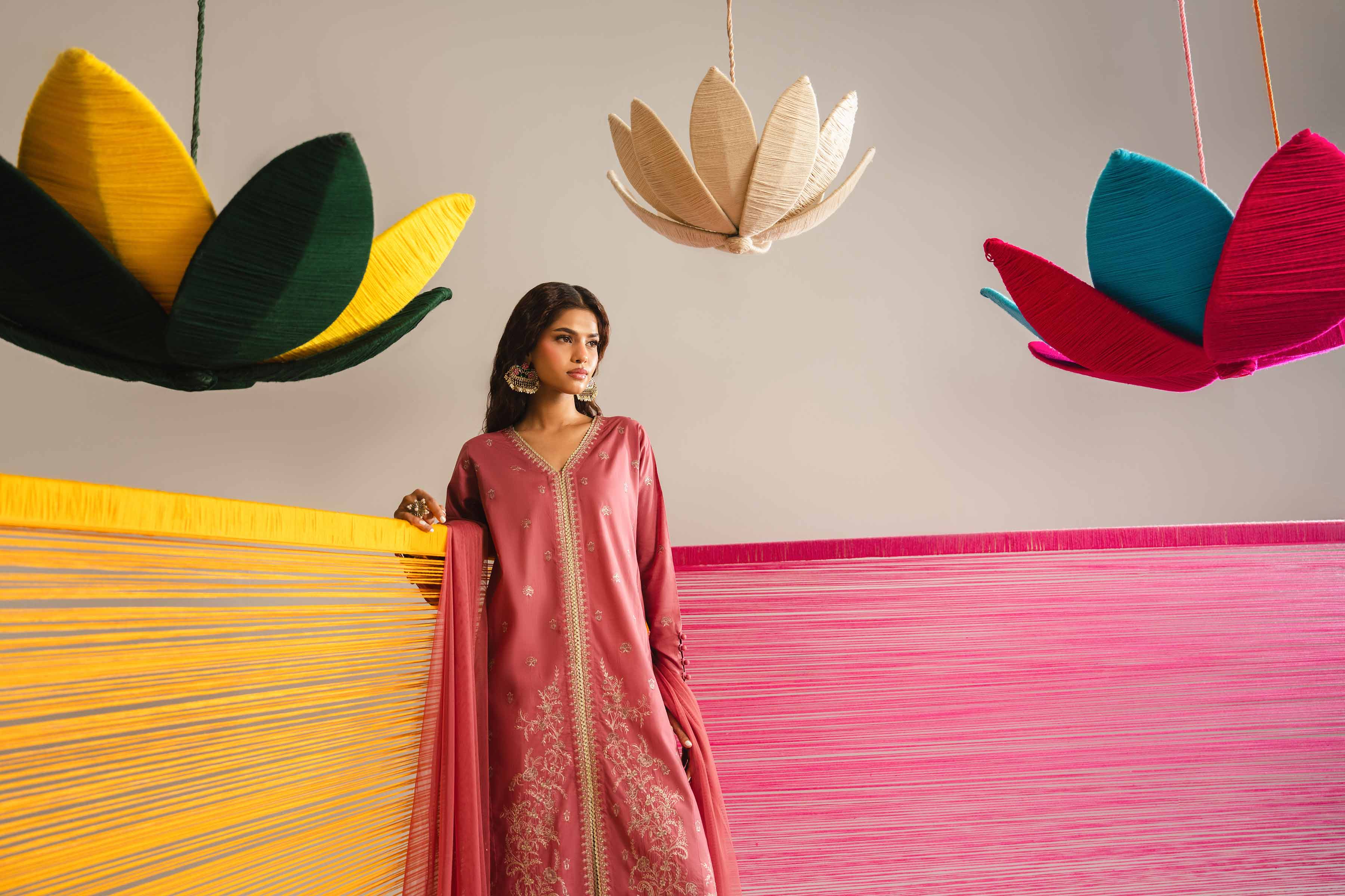 3 Piece - Embroidered Suit - PE26-326 - Image 7