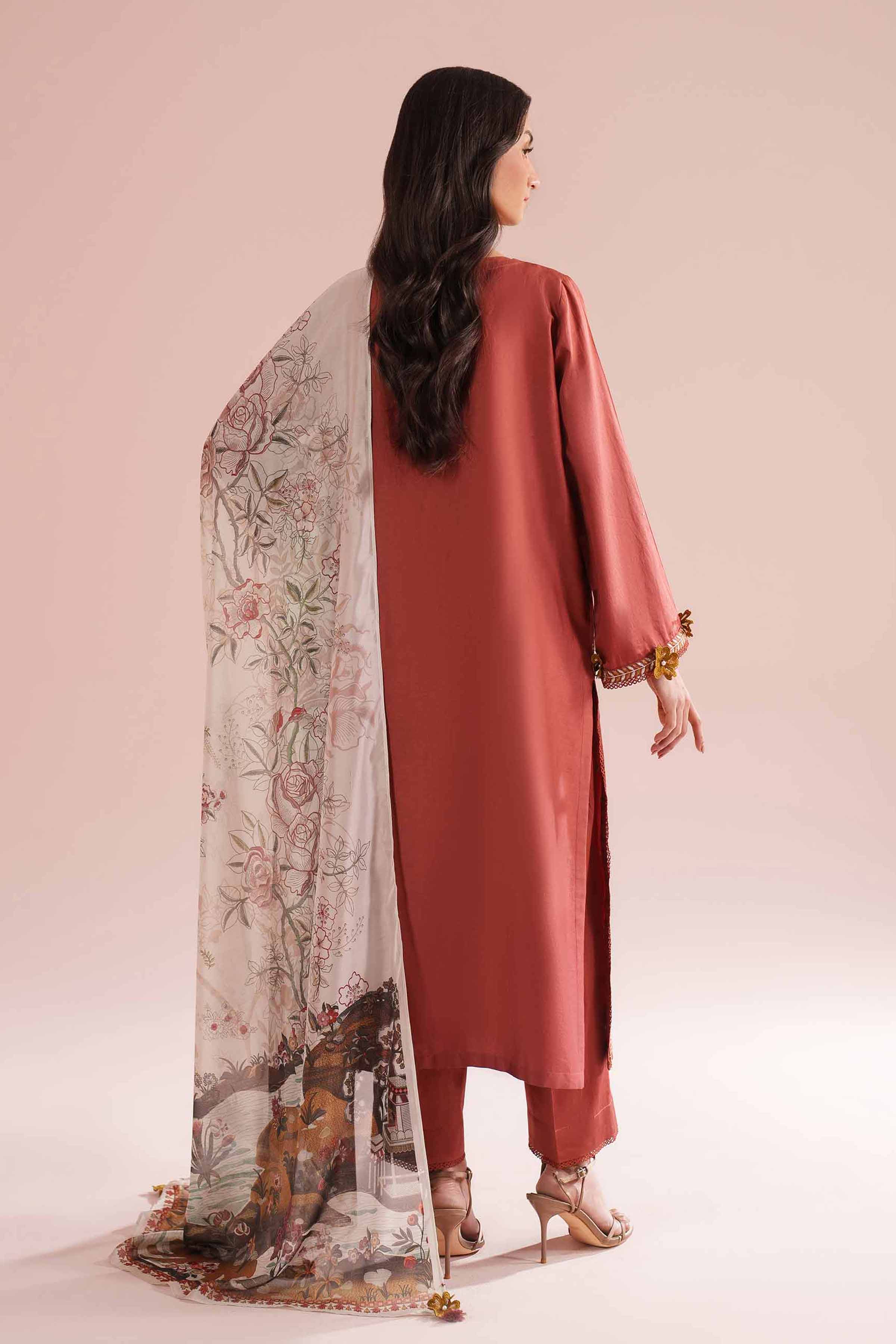 3 Piece - Embroidered Suit - PE26-63 - Image 3
