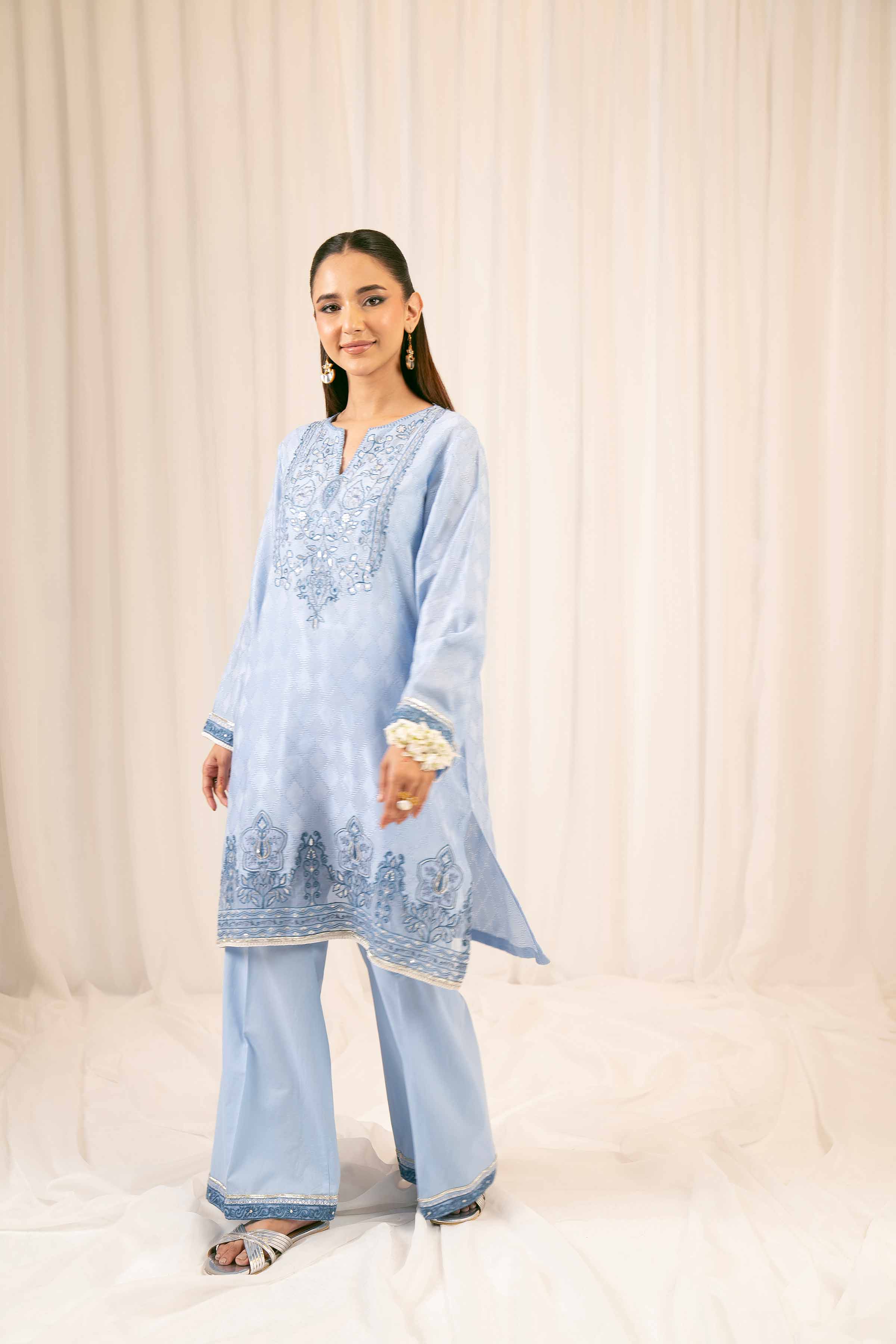 2 Piece - Embroidered Suit - PFE25-22 - Image 4