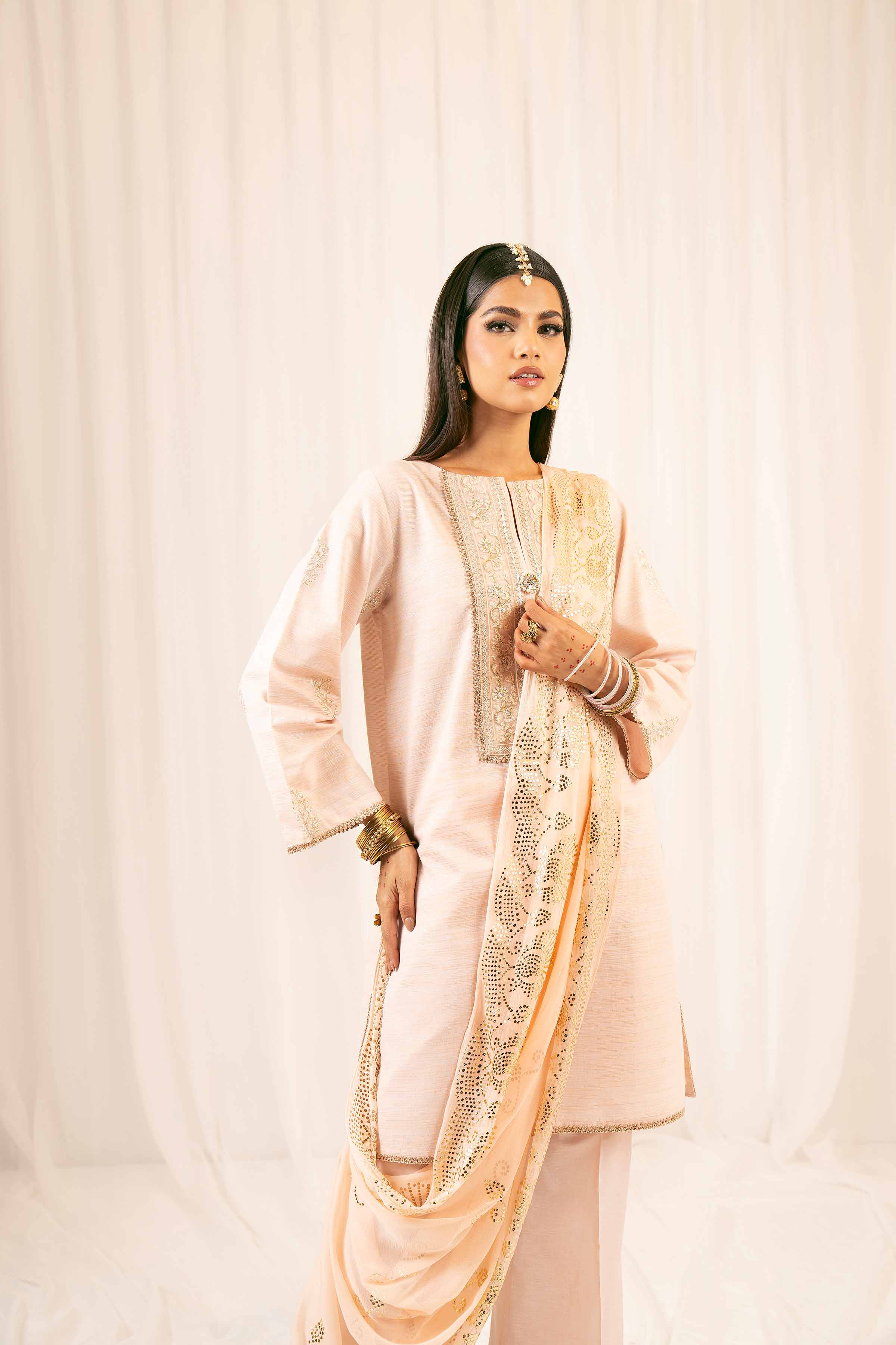 3 Piece - Embroidered Suit - PFE25-29 - Image 8
