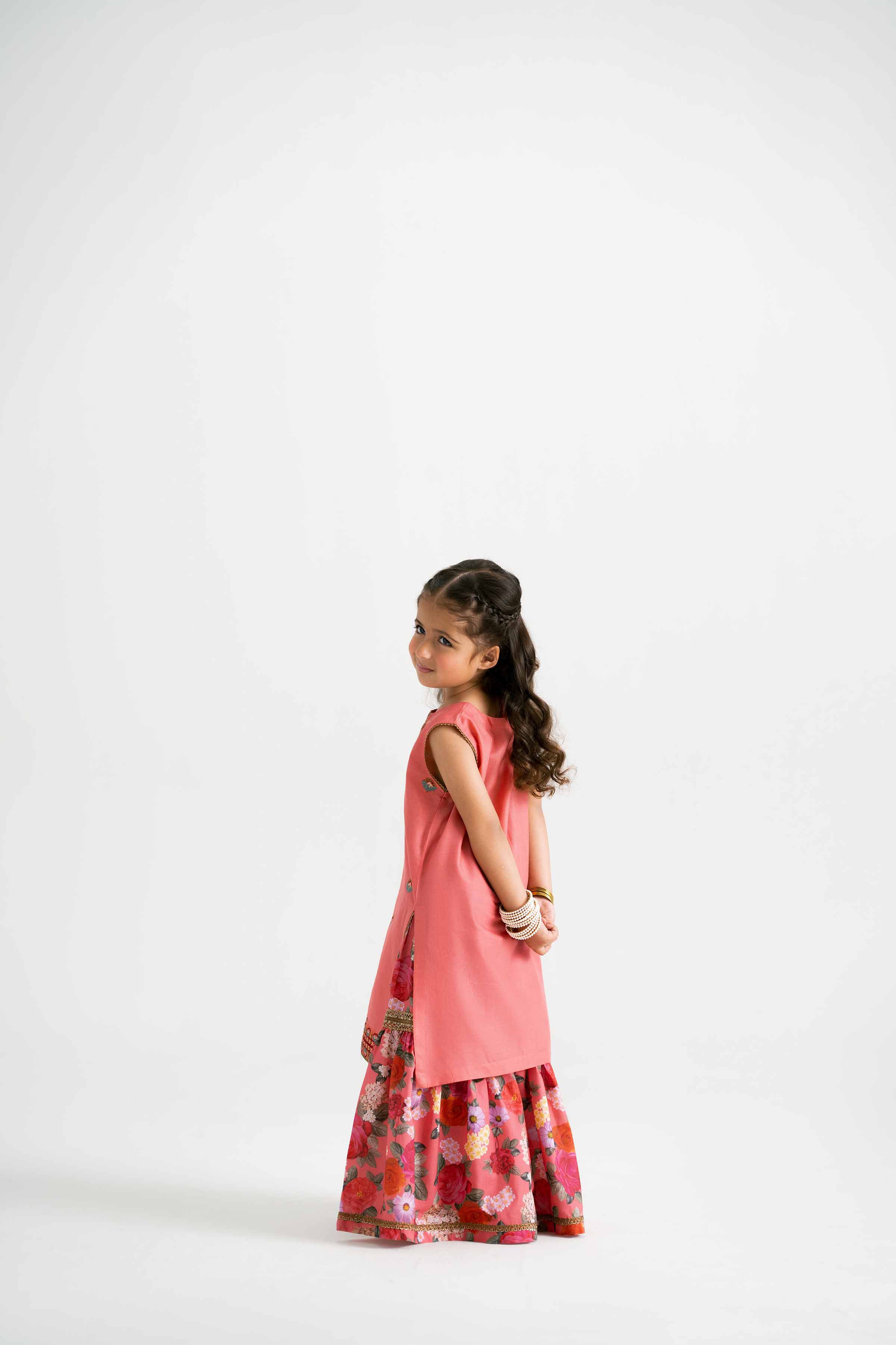 2 Piece - Printed Embroidered Suit - PMD25-04 D - Image 3