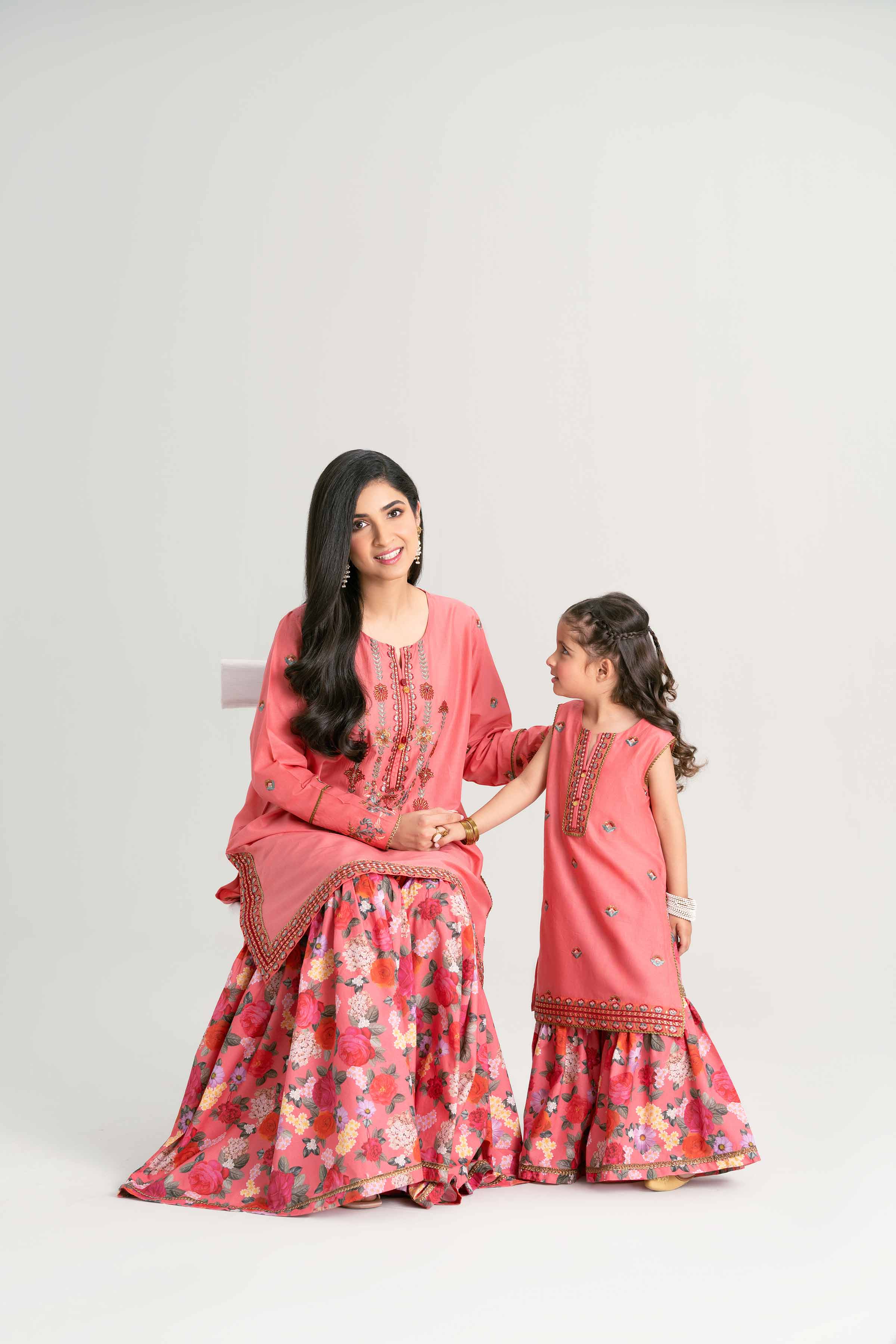 2 Piece - Printed Embroidered Suit - PMD25-04 D - Image 7