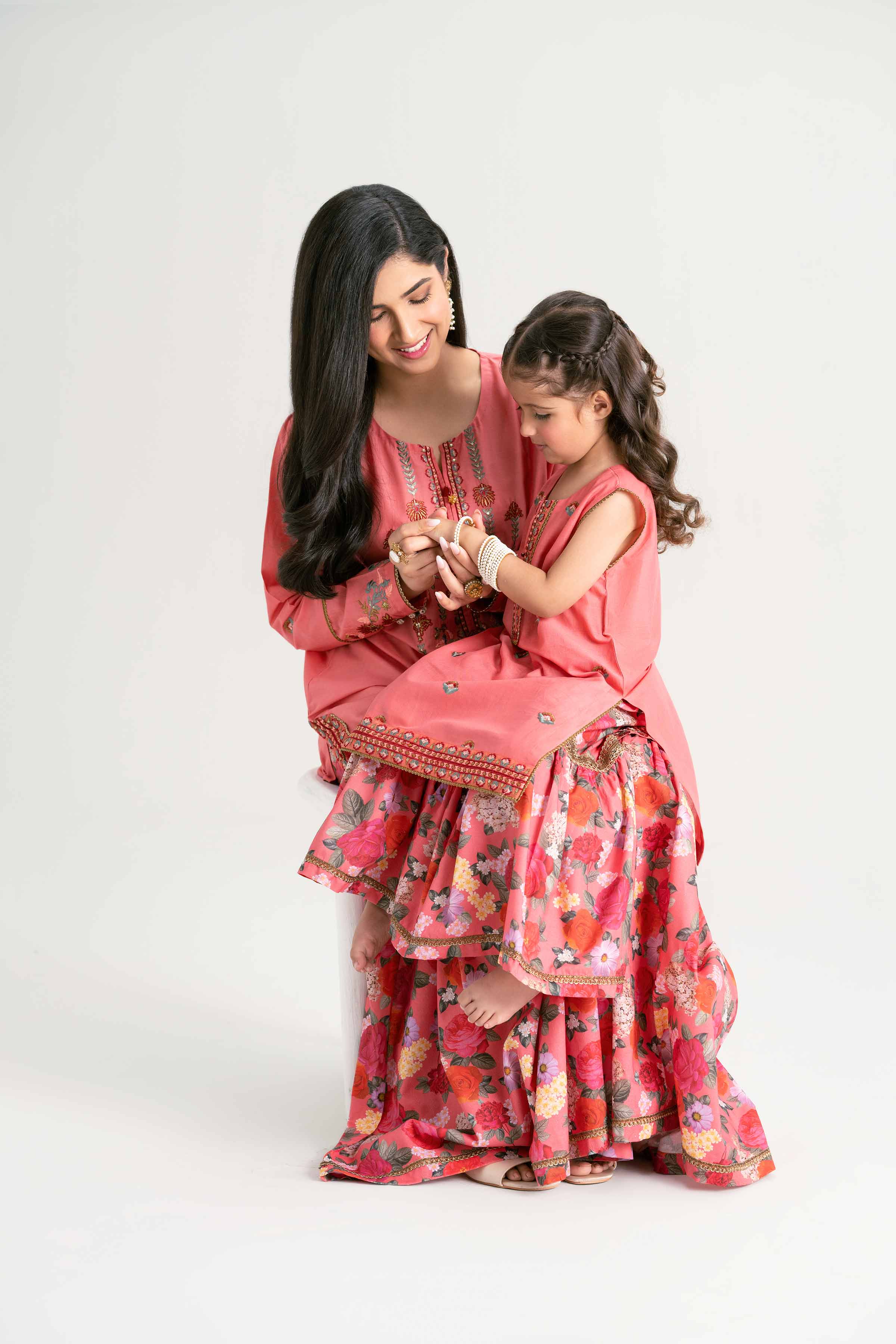 2 Piece - Printed Embroidered Suit - PMD25-04 D - Image 8