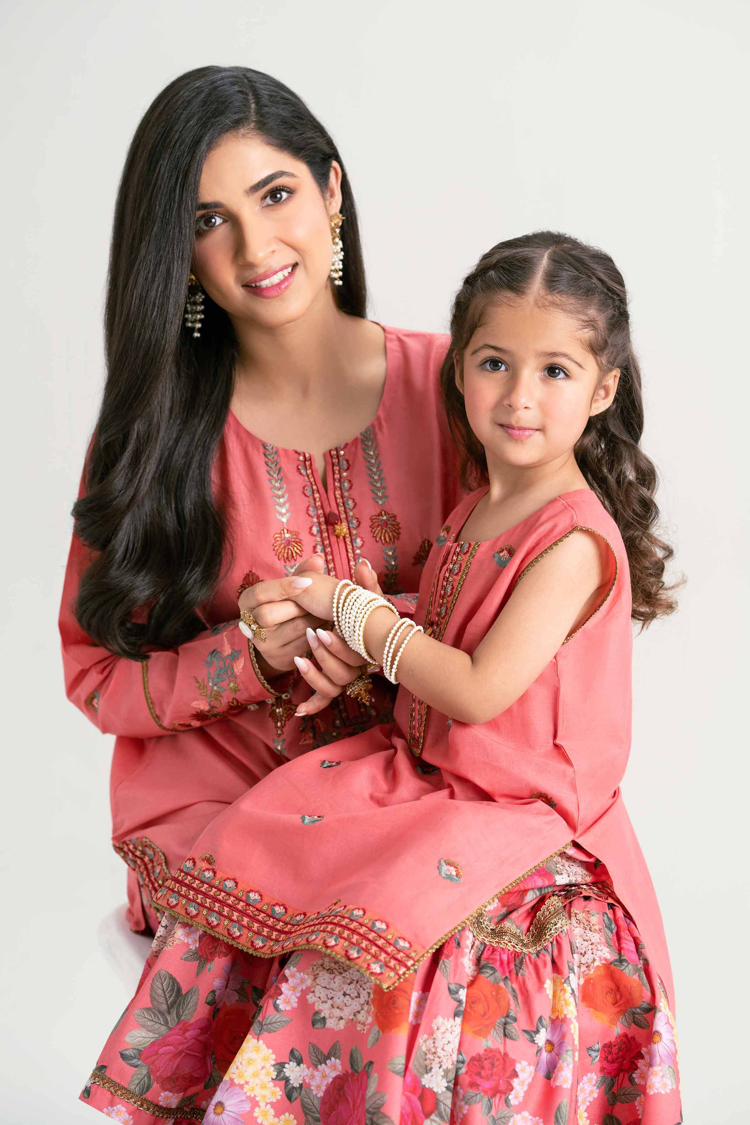 2 Piece - Printed Embroidered Suit - PMD25-04 D - Image 9