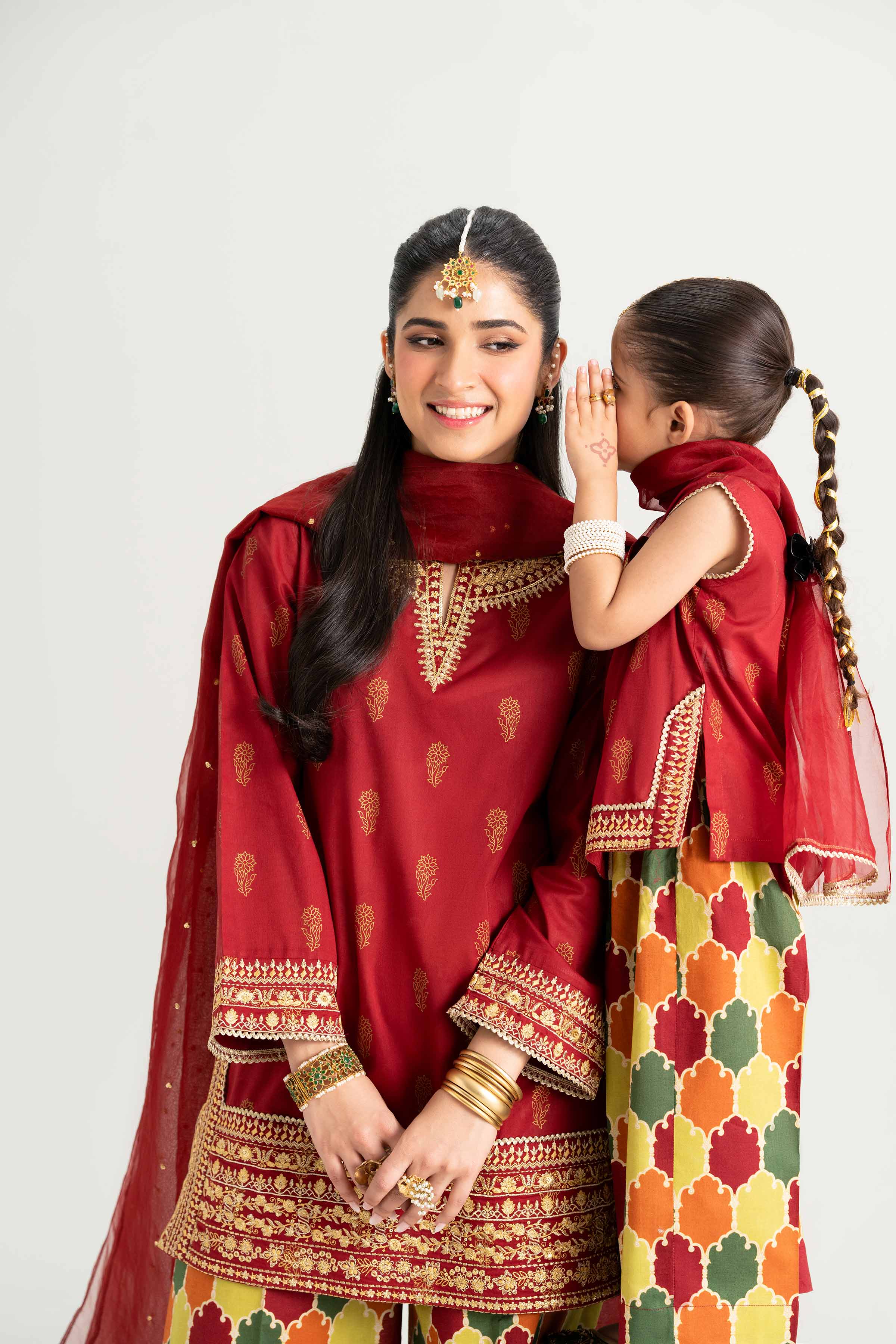 3 Piece - Printed Embroidered Suit - PMD25-13 M - Image 14