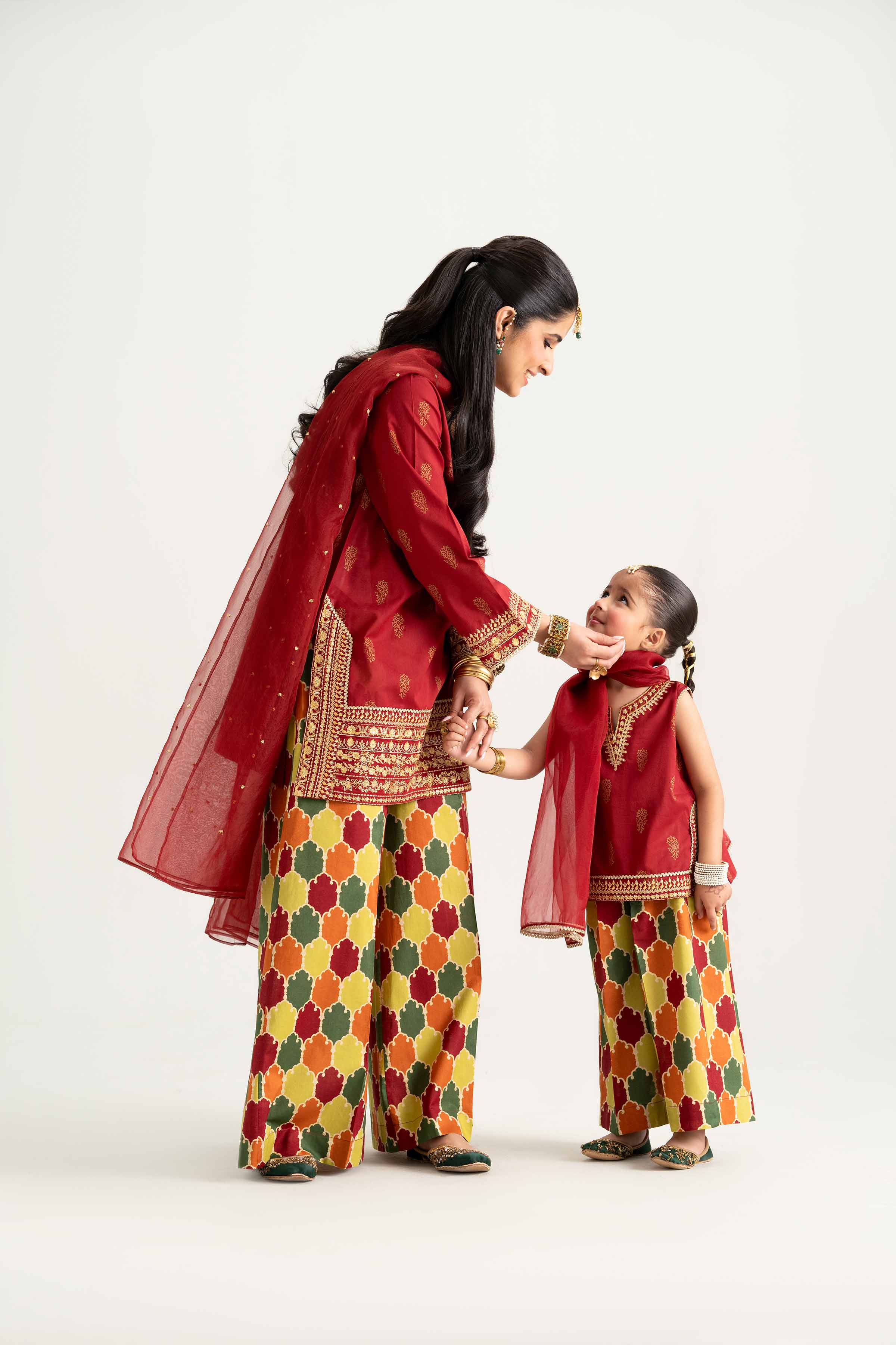 3 Piece - Printed Embroidered Suit - PMD25-13 M - Image 15