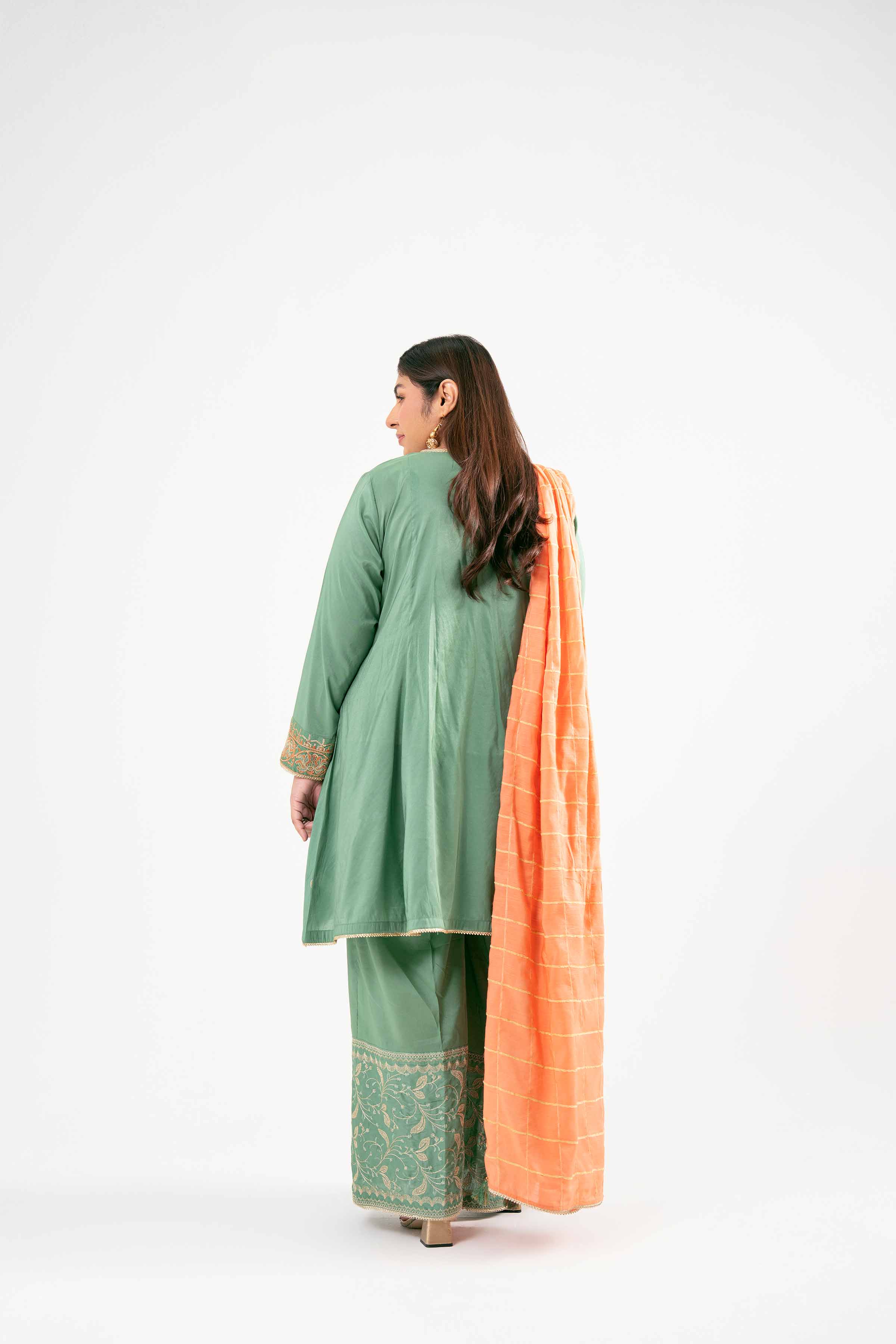 3 Piece - Embroidered Suit - PMD25-19 M - Image 3