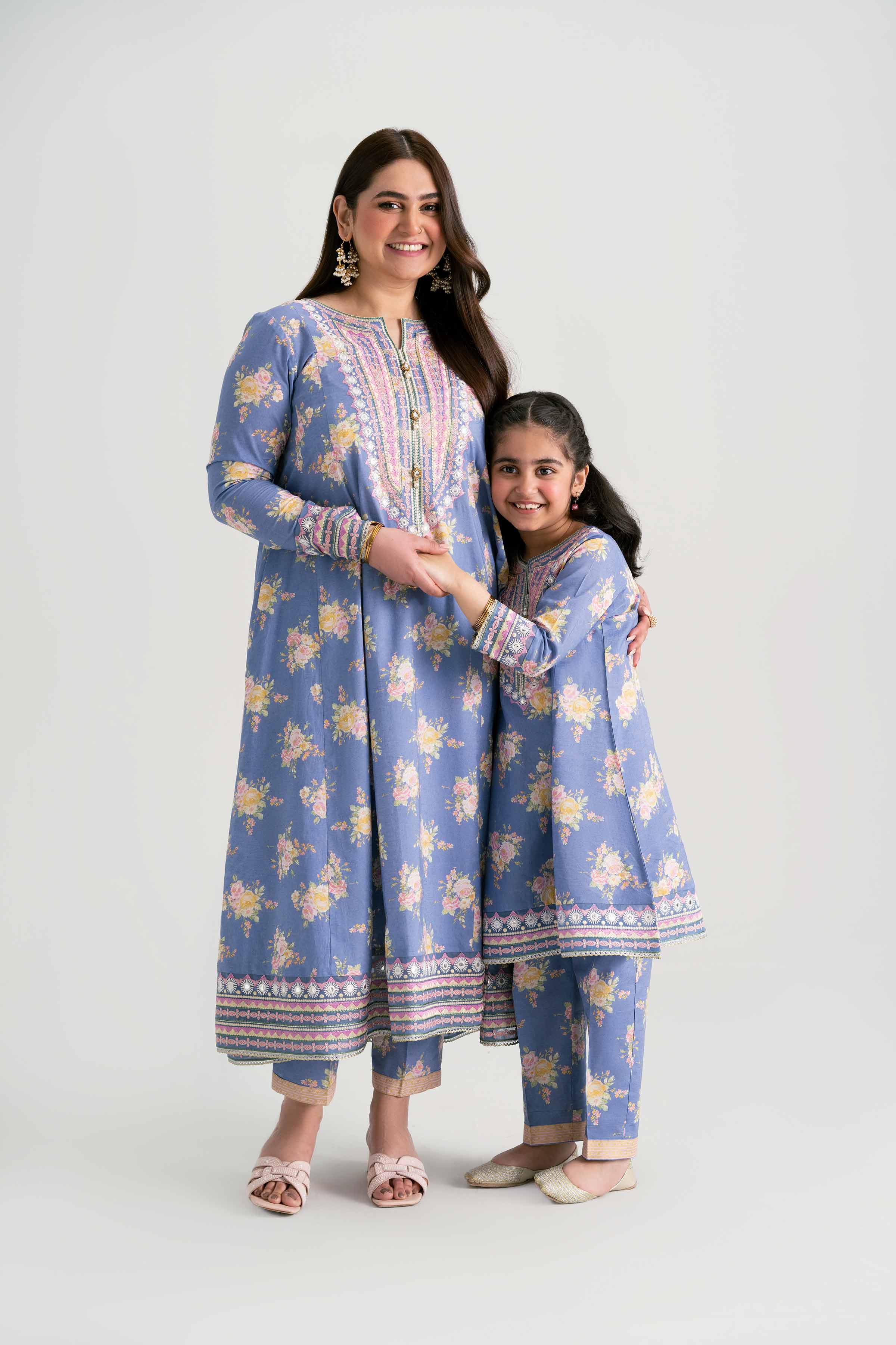 2 Piece - Printed Embroidered Suit - PMD25-20 M - Image 10