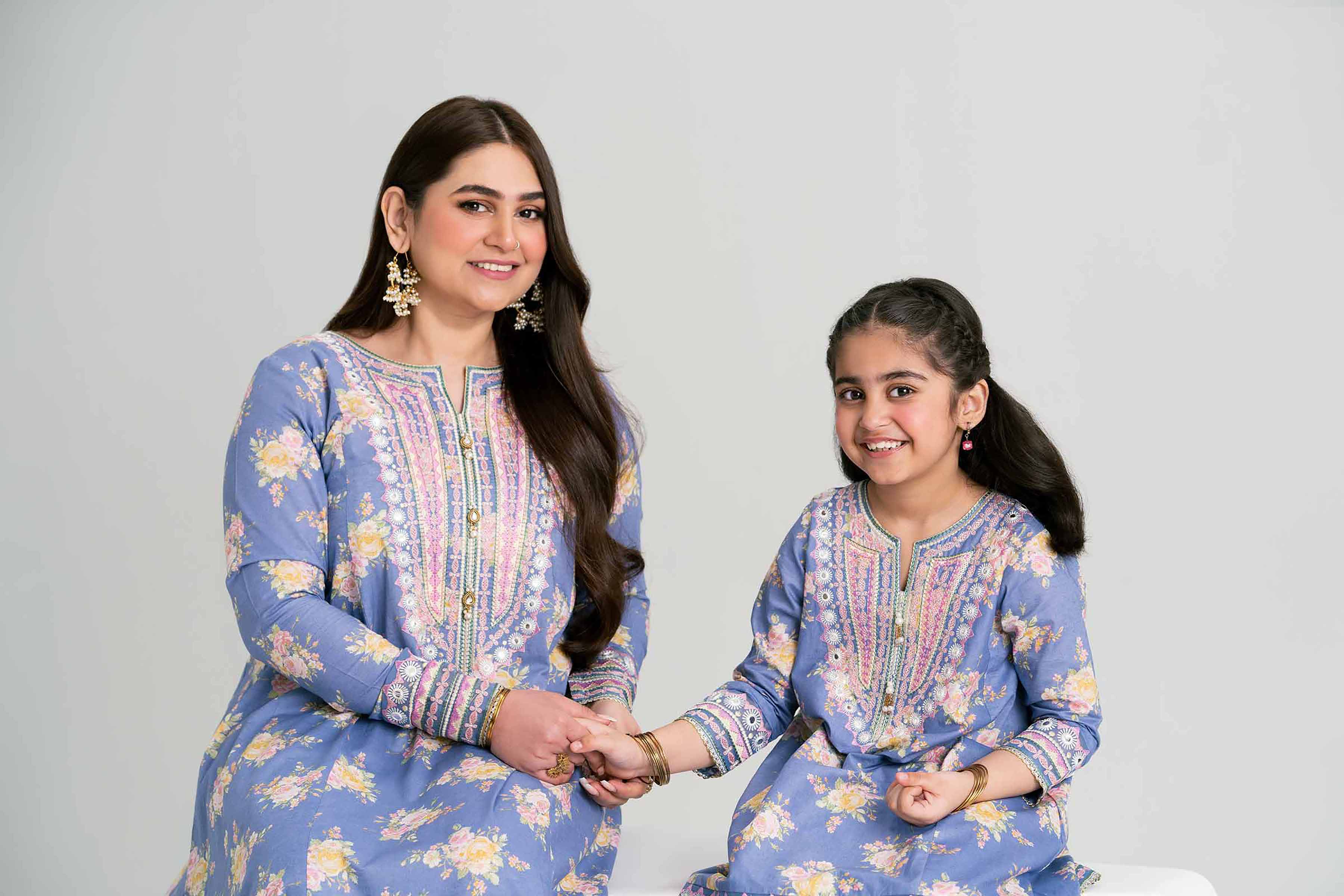 2 Piece - Printed Embroidered Suit - PMD25-20 M - Image 13