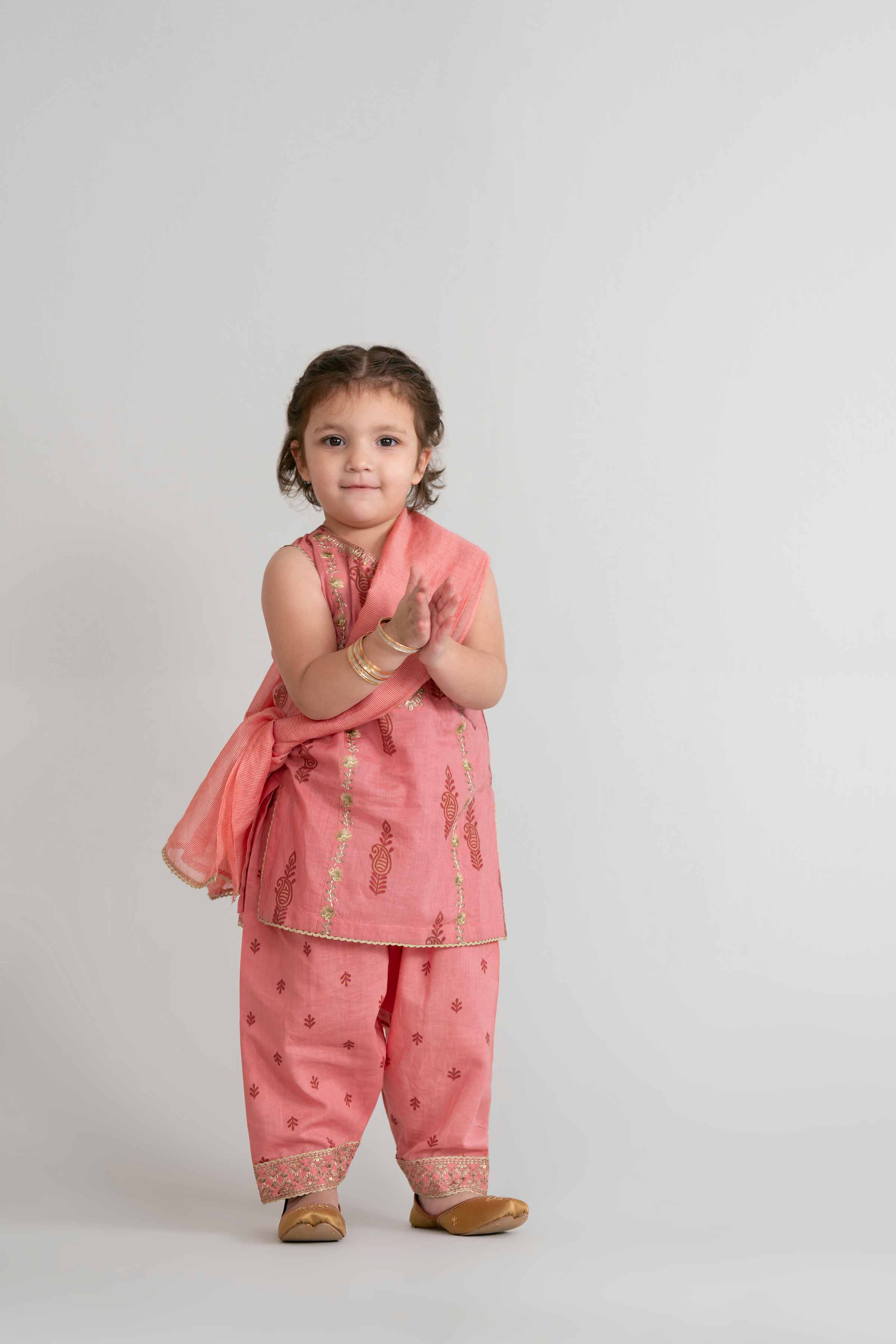 3 Piece - Printed Embroidered Suit - PMD26-42 D - Image 10