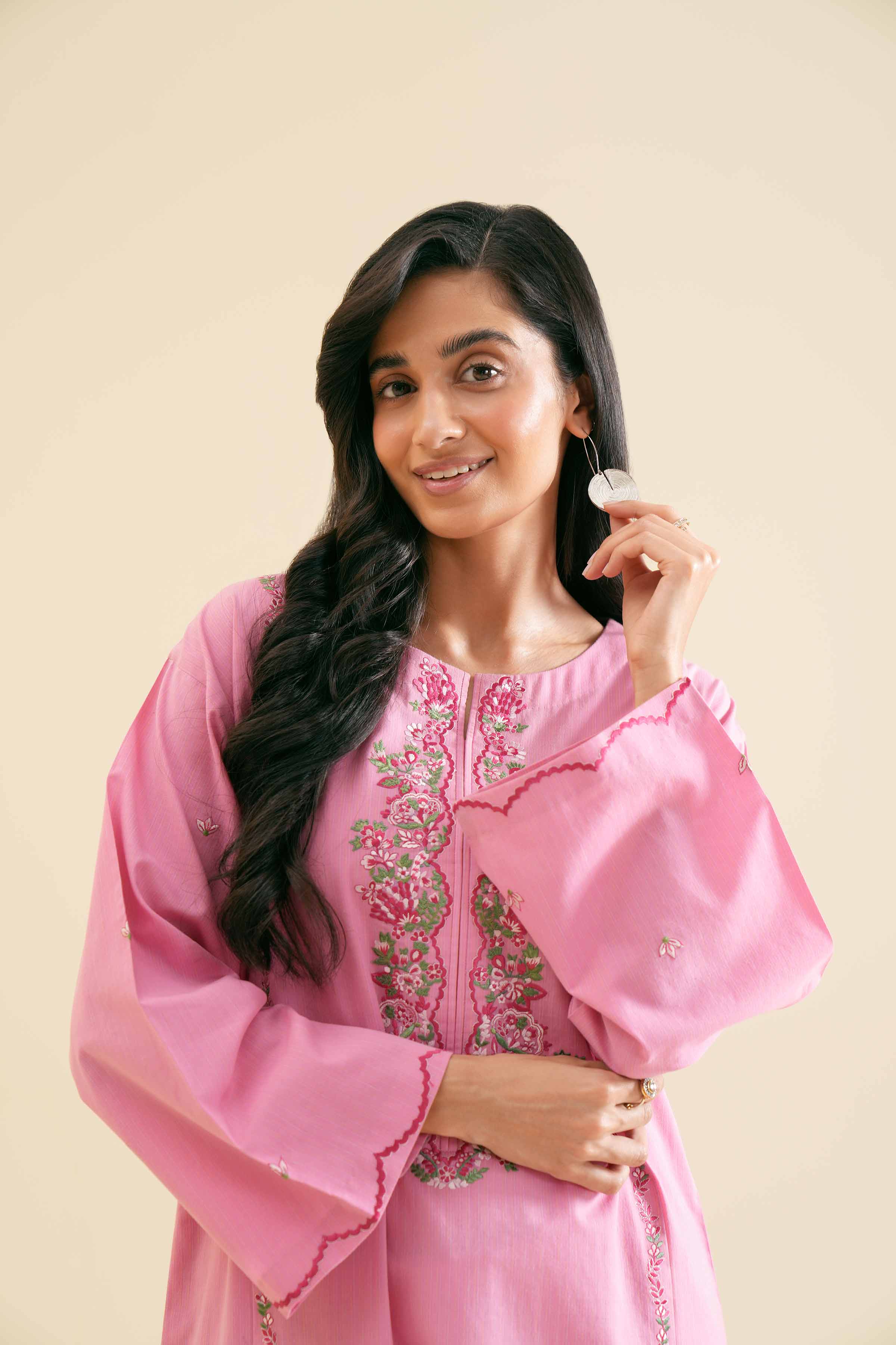 2 Piece - Embroidered Suit - PS24-107 - Image 4