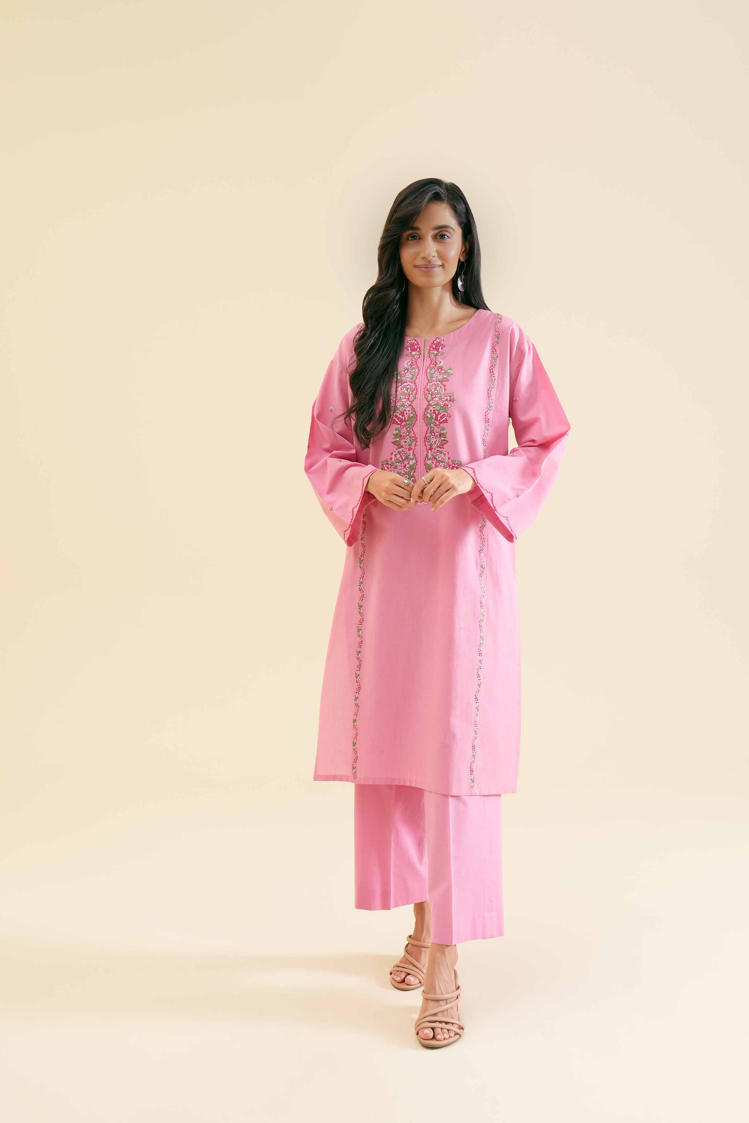 2 Piece - Embroidered Suit - PS24-107 - Image 8