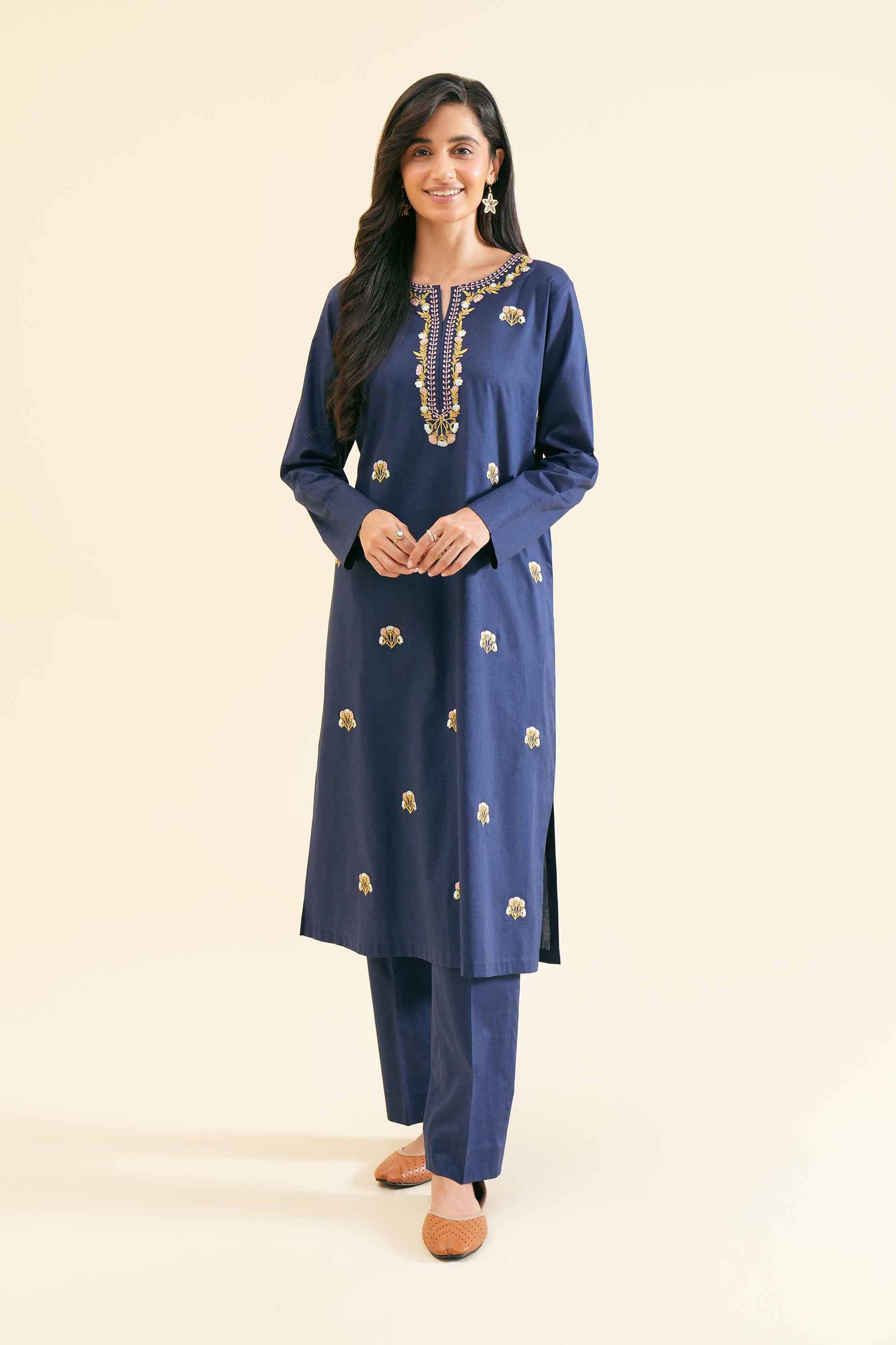 2 Piece - Embroidered Suit - PS24-110 - Image 2