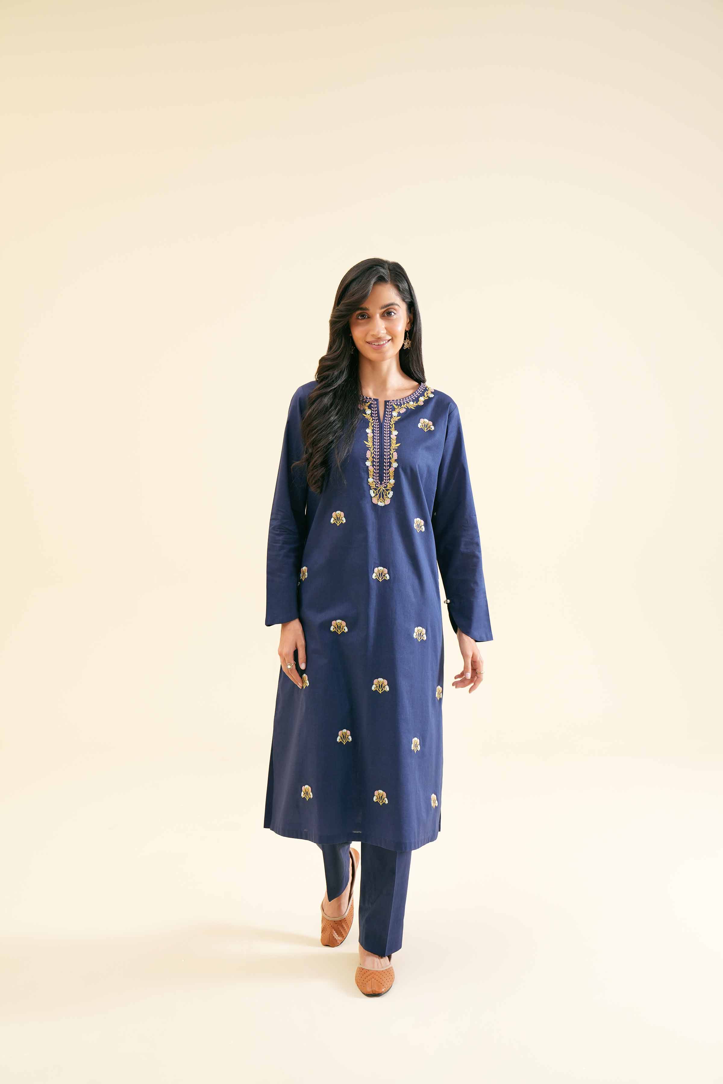 2 Piece - Embroidered Suit - PS24-110 - Image 4