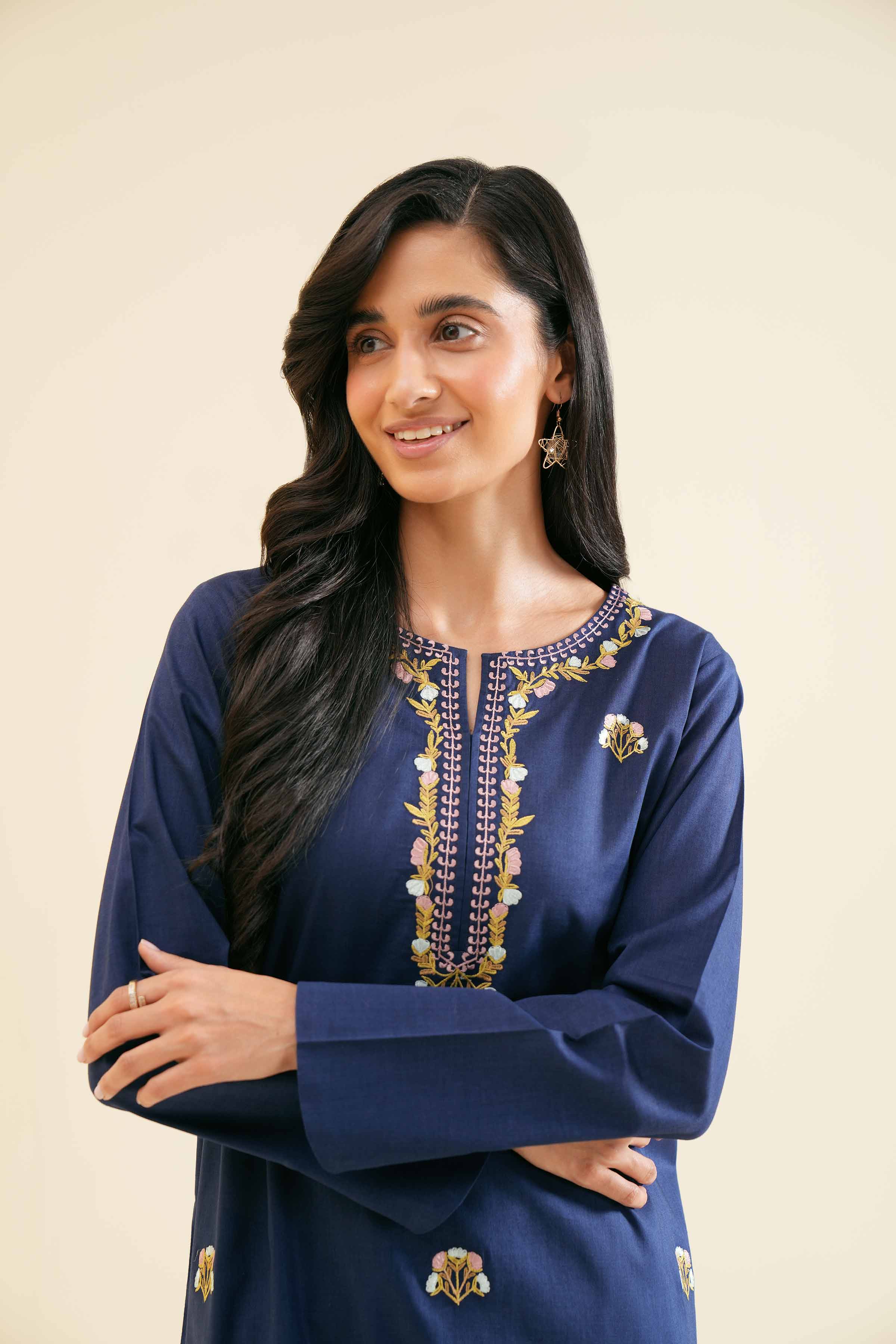 2 Piece - Embroidered Suit - PS24-110 - Image 7