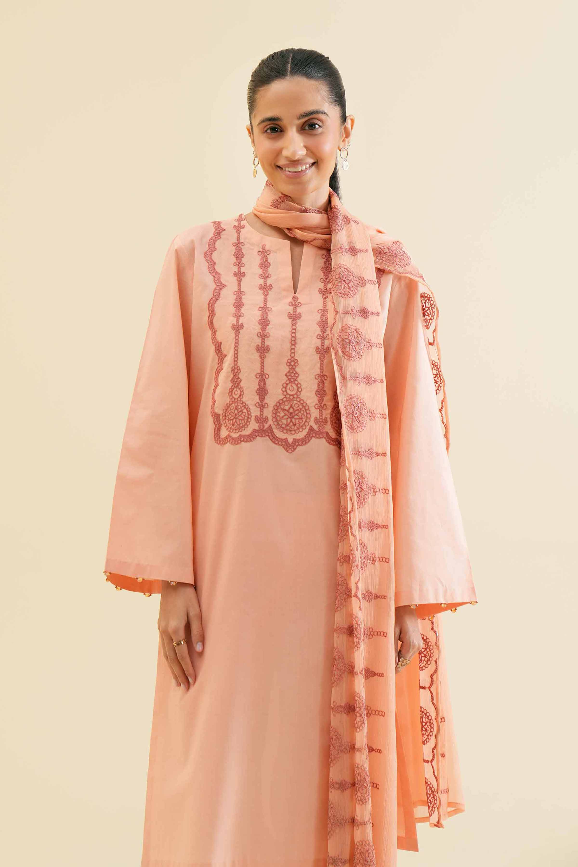 3 Piece - Embroidered Suit - PS24-112 - Image 2