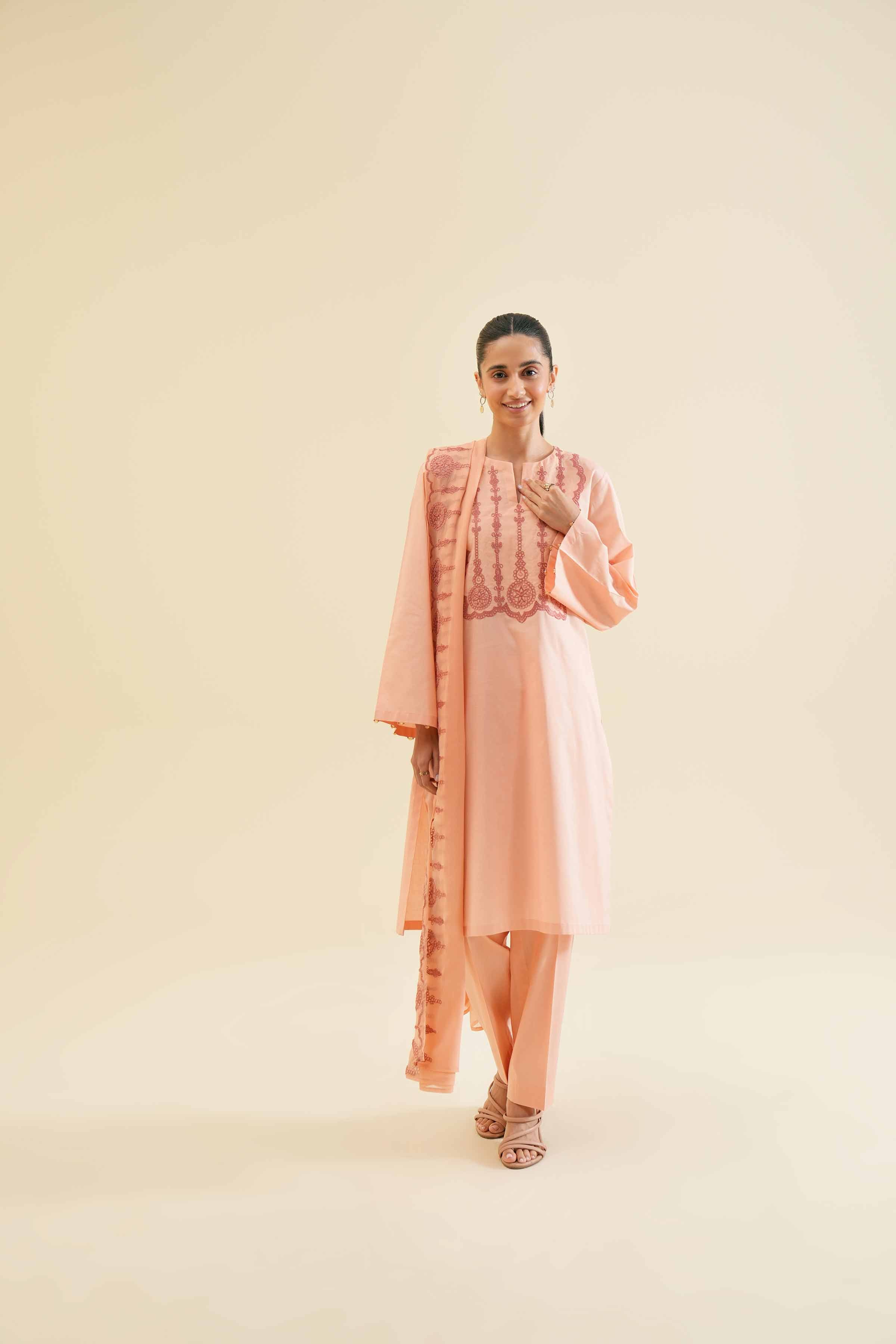 3 Piece - Embroidered Suit - PS24-112 - Image 4